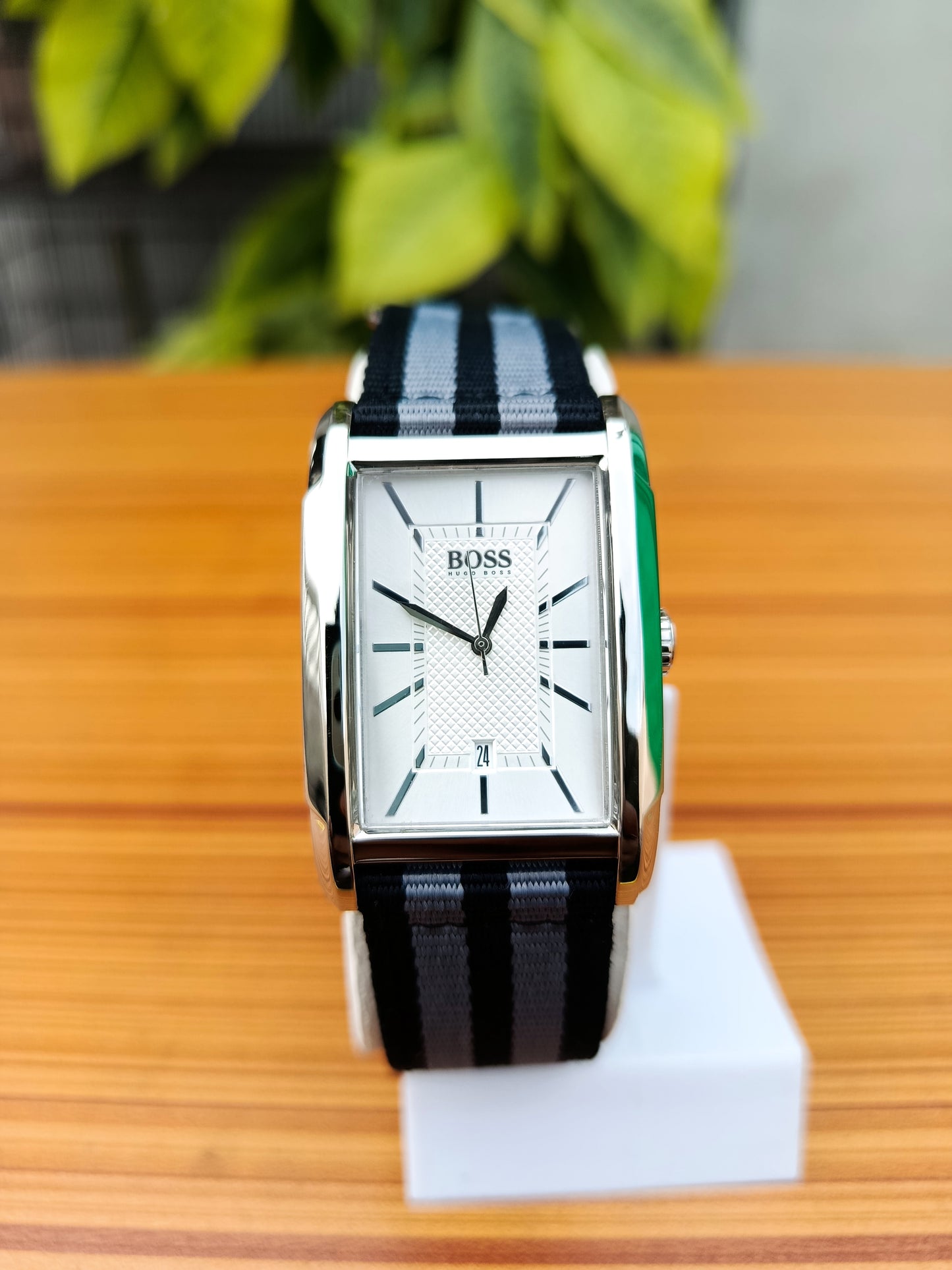 Hugo Boss Square Dial Men’s Watch | NATO Strap | Quartz Japan Movement | 40mm Case