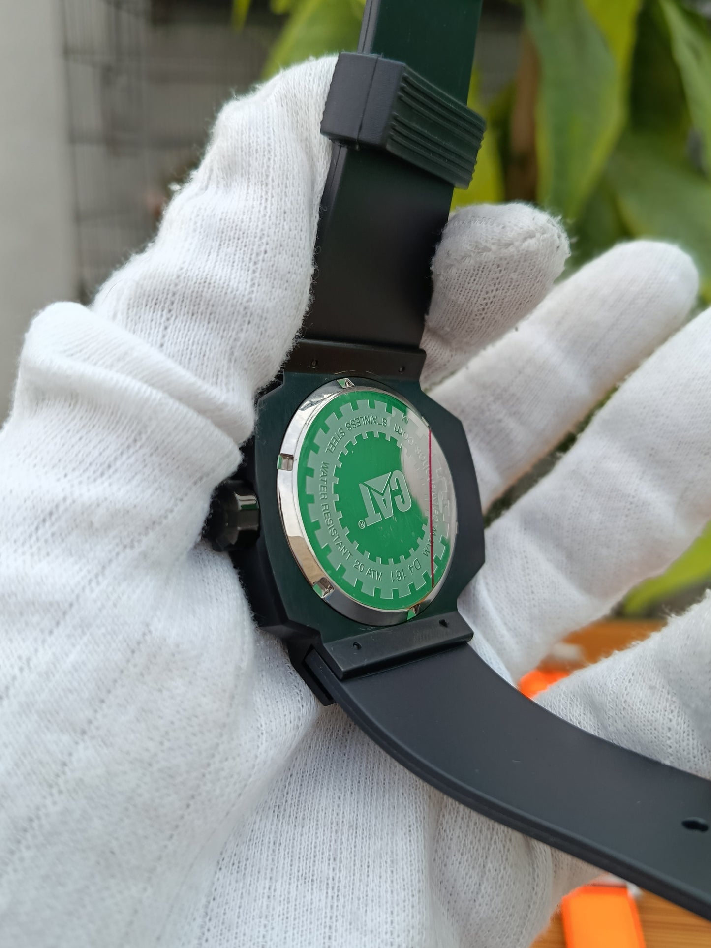 Cat Gents Black Dial Quartz Watch – Black Rubber Strap