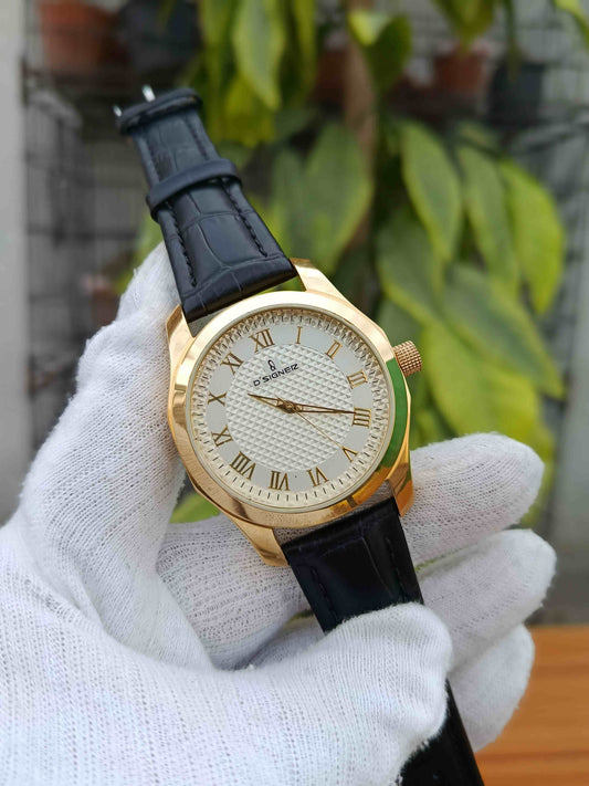 D,Signez Men's Watch Strap Leather