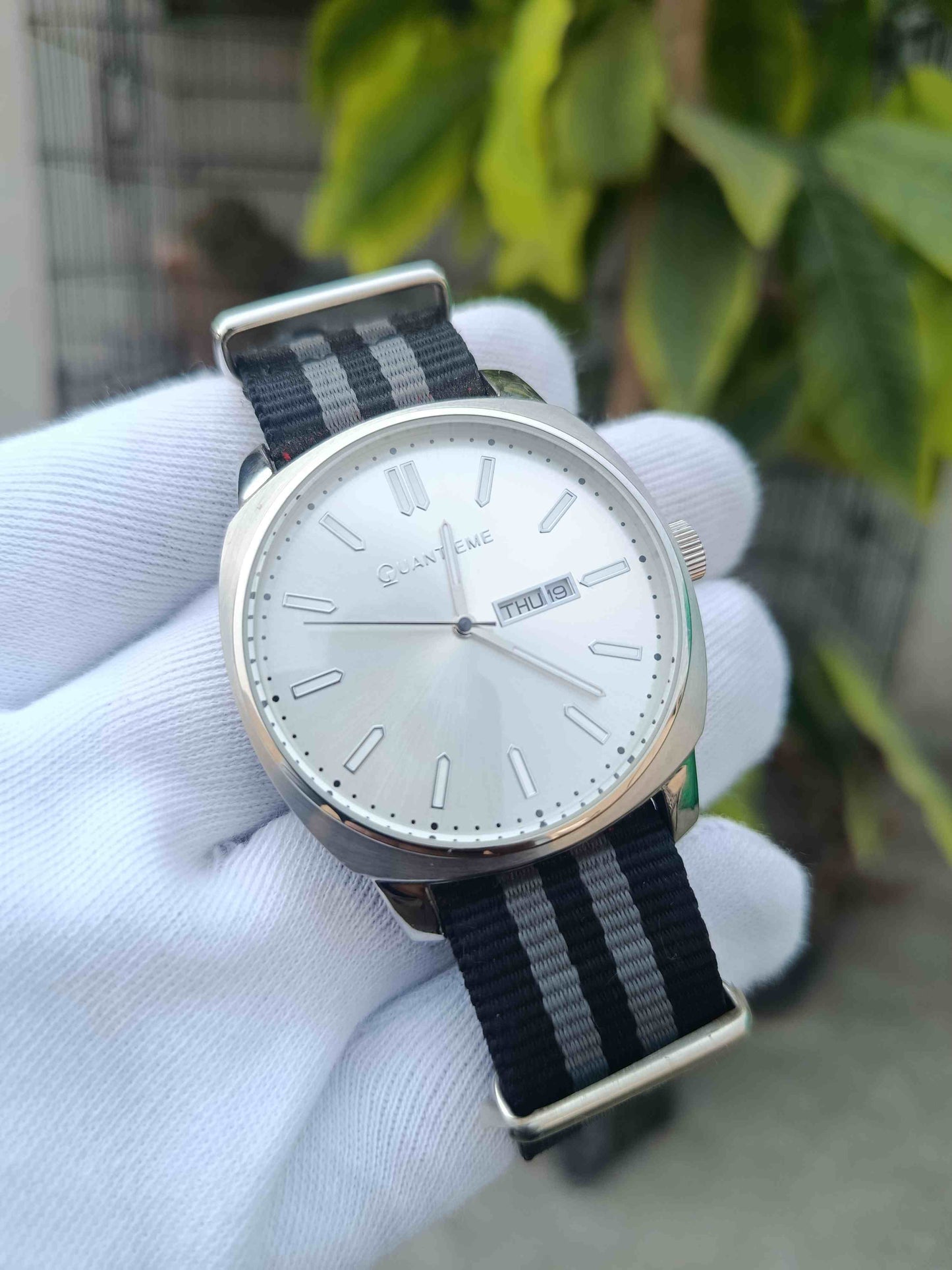 Quantum Time Stainless Steel Men's Watch NATO Strap