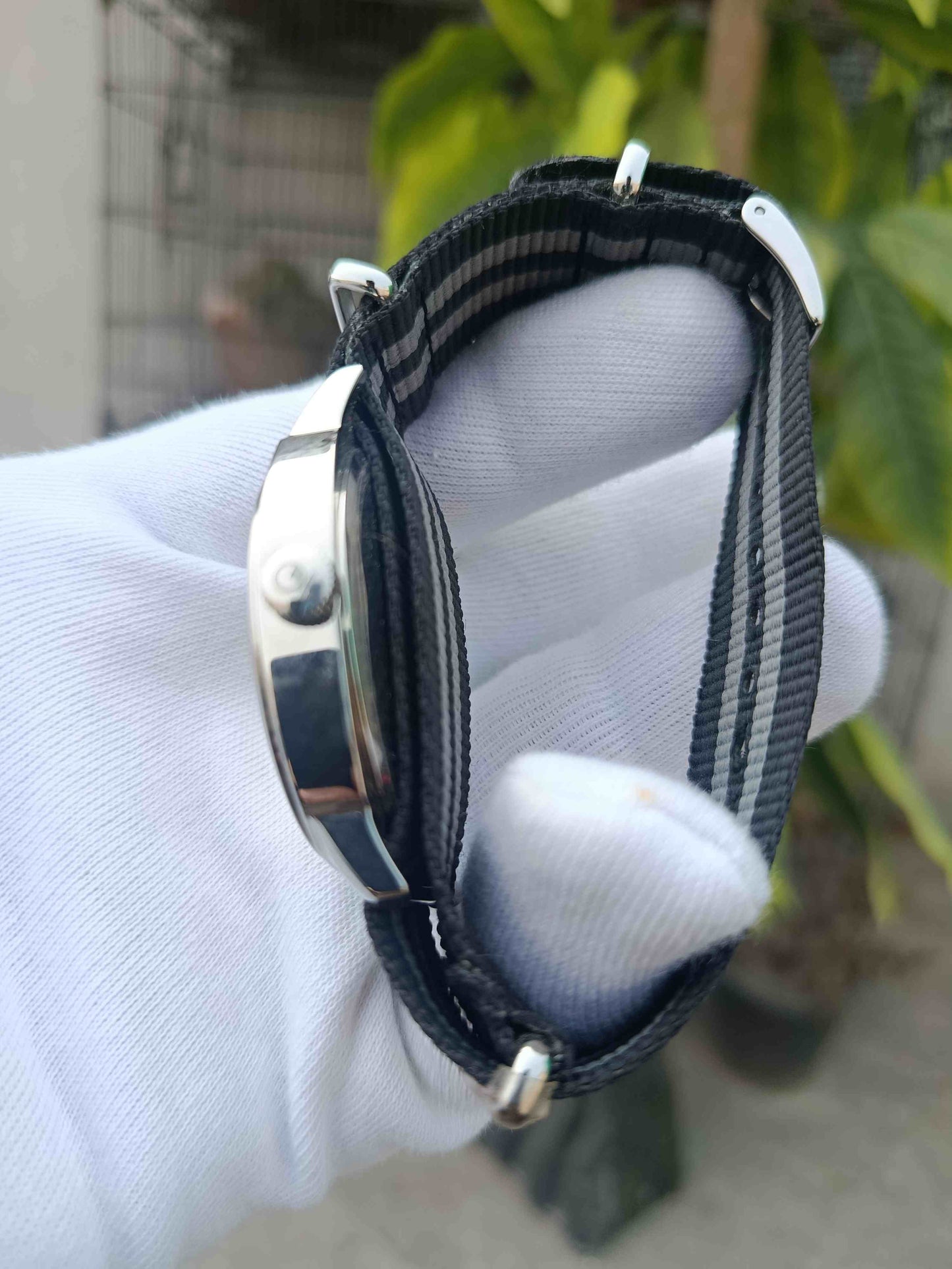 Quantum Time Stainless Steel Men's Watch NATO Strap