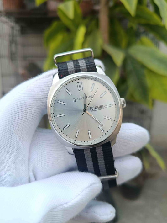 Quantum Time Stainless Steel Men's Watch NATO Strap