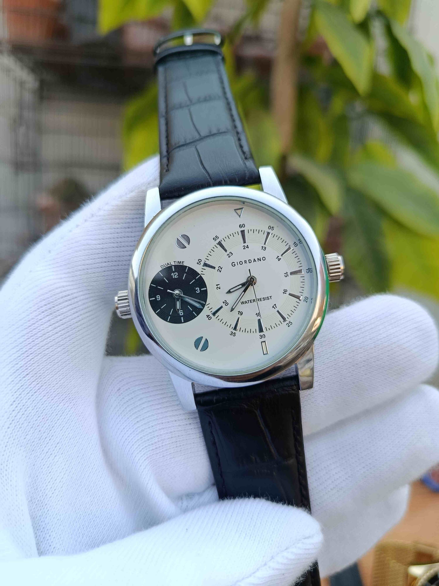 Giordano 60056 DTL Analog White Dial Men's Dual Time Watch