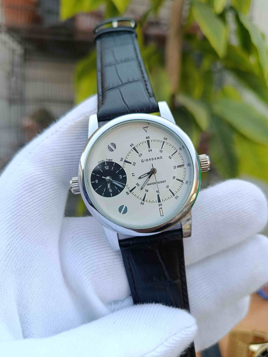 Giordano 60056 DTL Analog White Dial Men's Dual Time Watch