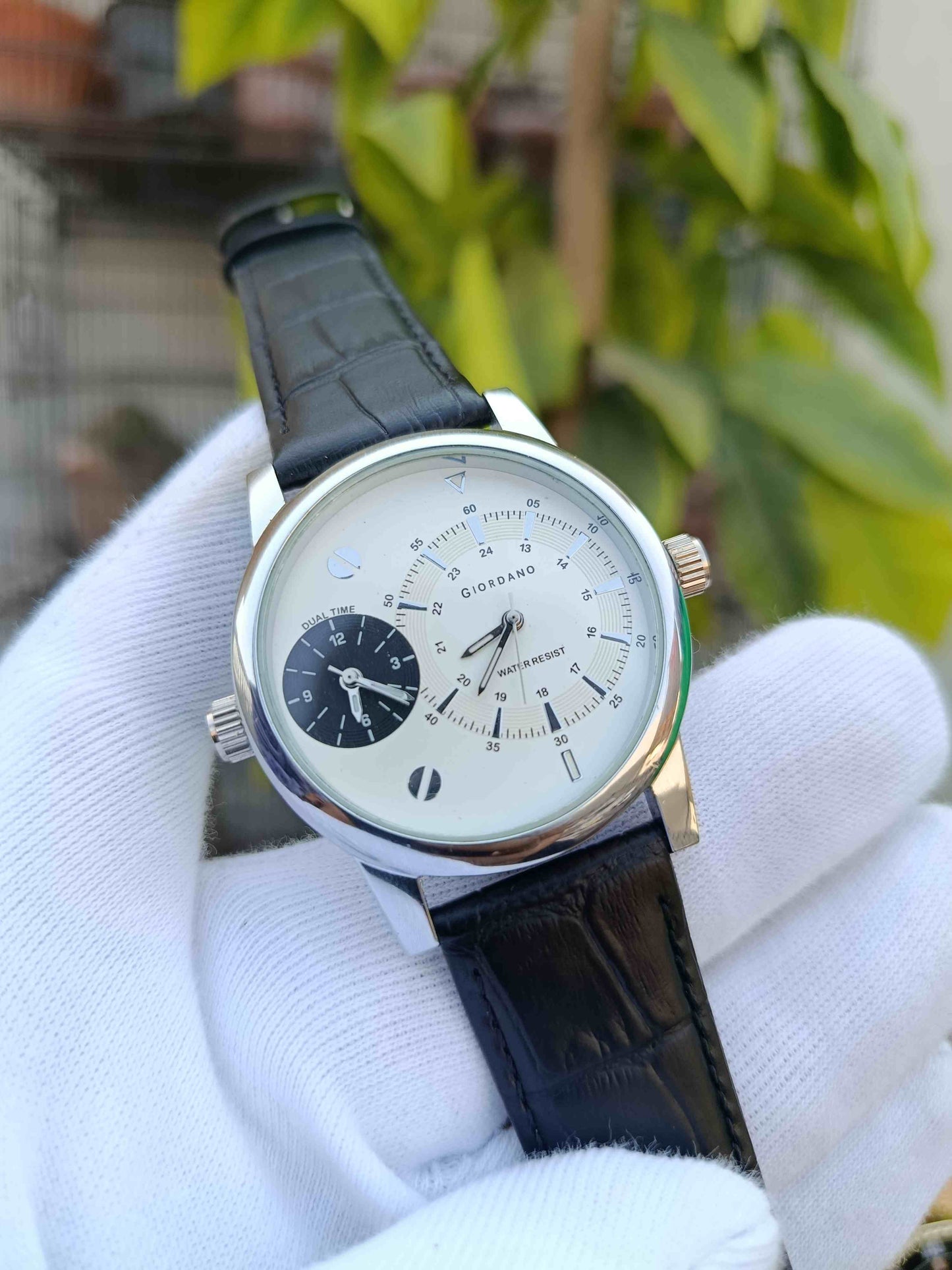 Giordano 60056 DTL Analog White Dial Men's Dual Time Watch