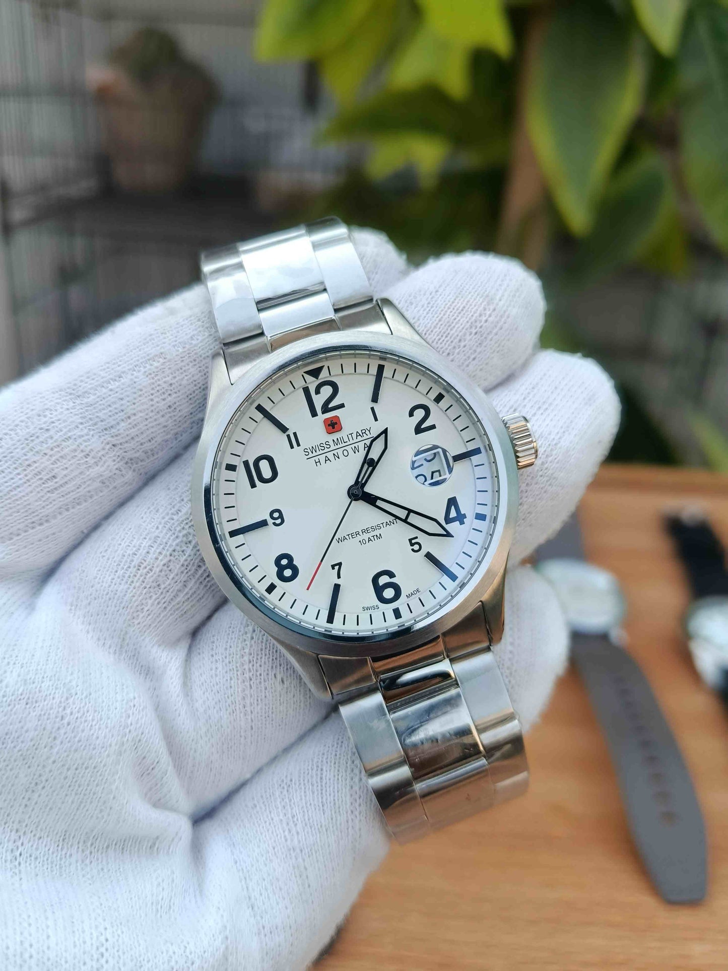 Swiss Military Original Men's Watch – 42mm Stainless Steel Case, Swiss Quartz Movement, Date Function
