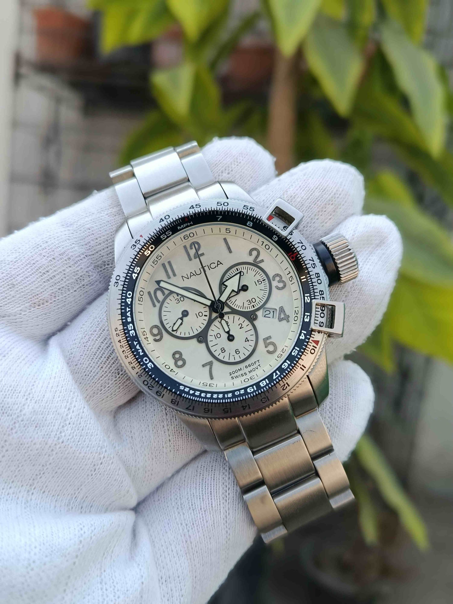 Nautica BFC Chronograph A40007 Quartz 46mm – Bold Sport Style Men’s Watch