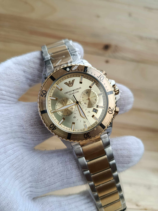 Emporio Armani AR11606 Watch – Classic Stainless Steel Chronograph for Men