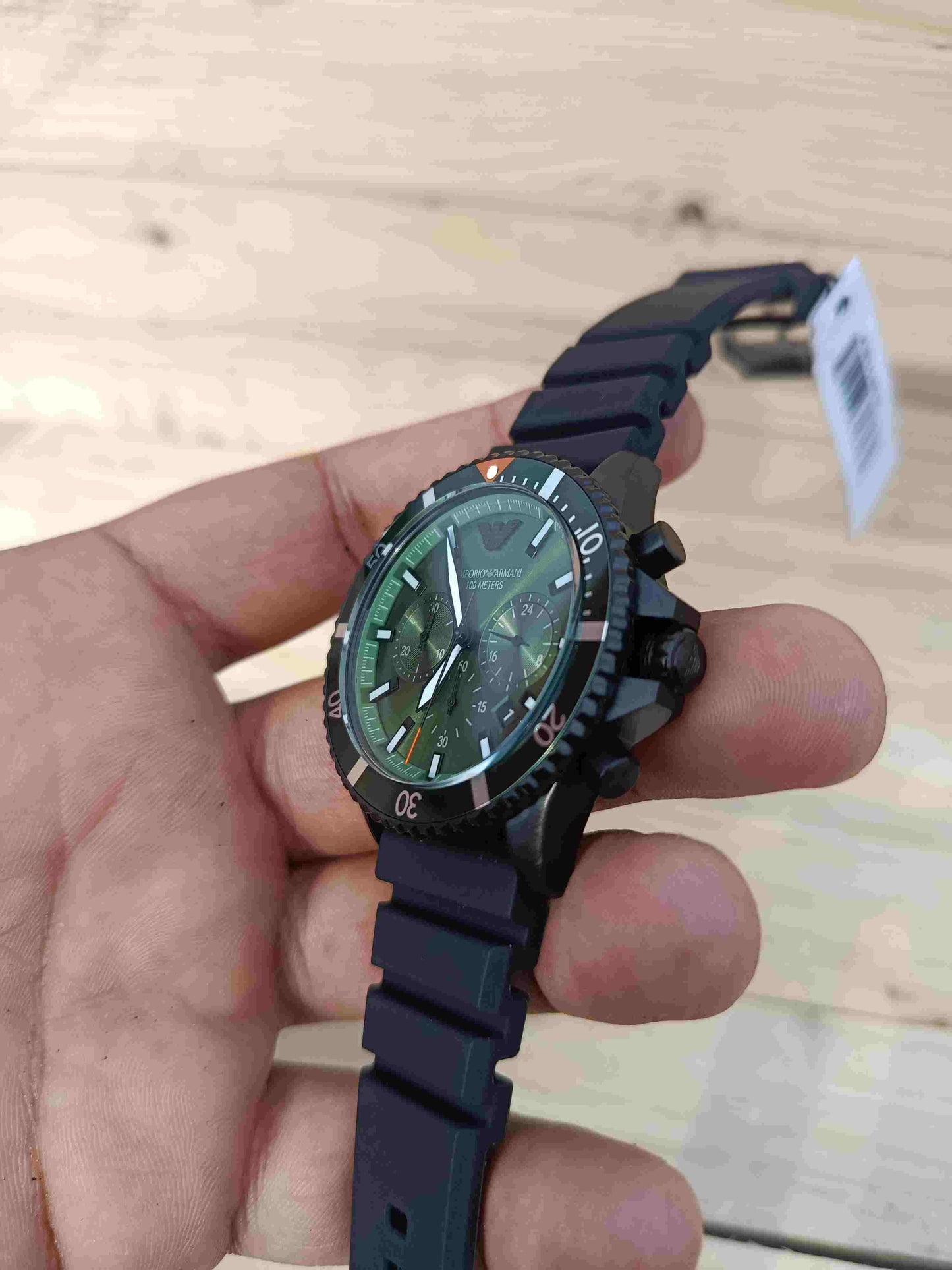 Emporio Armani Diver Analog Green Dial Men’s Watch-AR11463