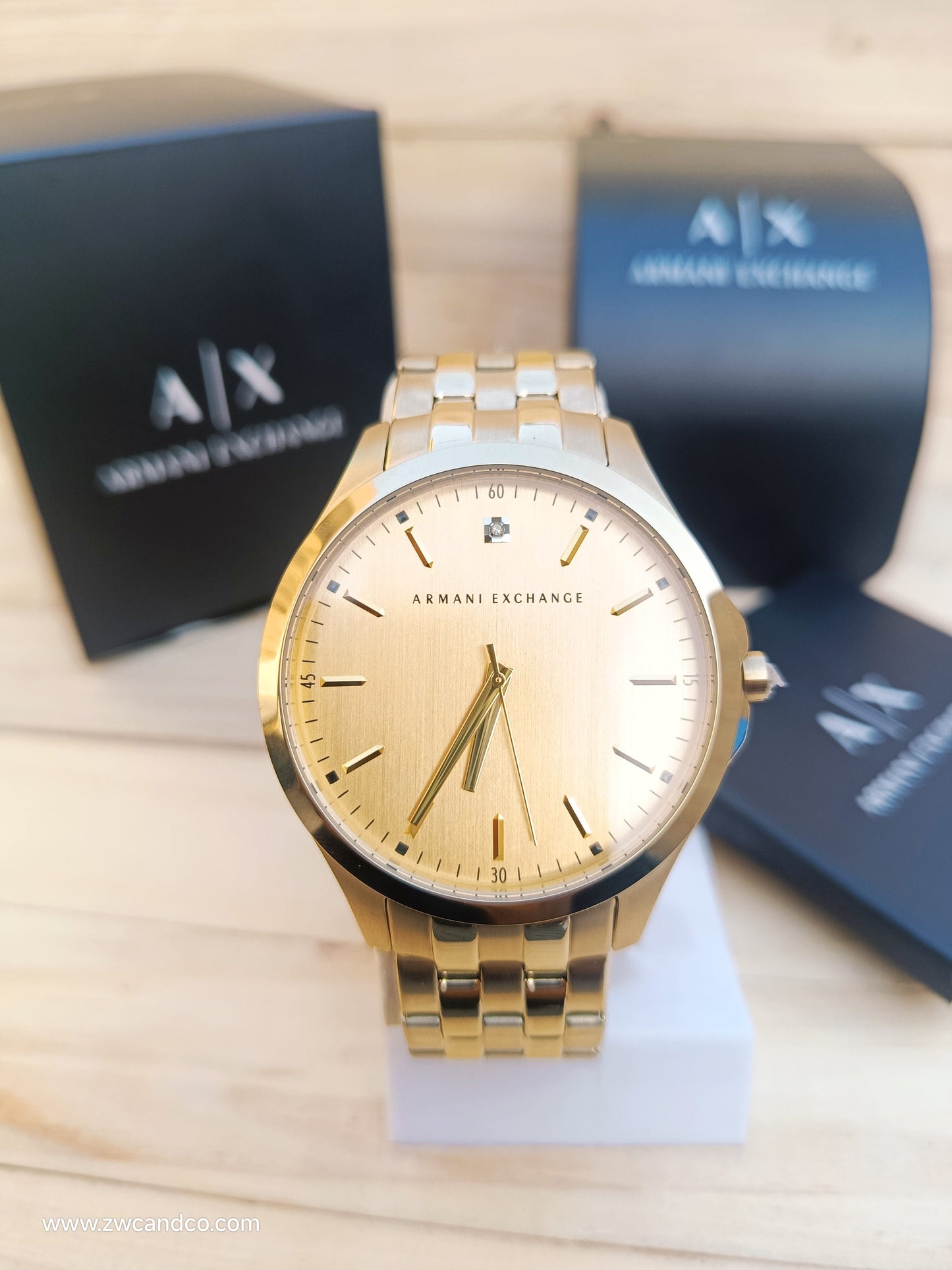 Armani Exchange Hampton Men’s Watch AX2167 – Gold Tone Stainless Steel, 46mm