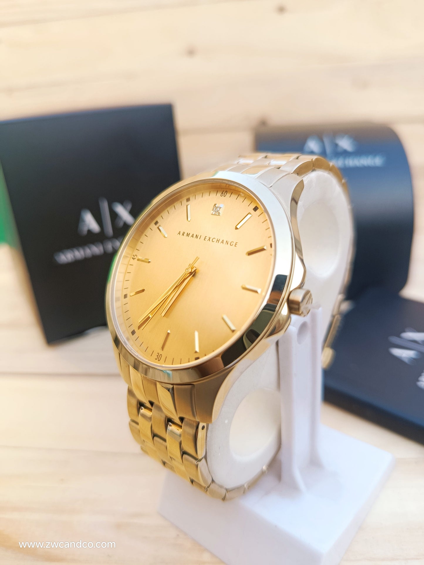 Armani Exchange Hampton Men’s Watch AX2167 – Gold Tone Stainless Steel, 46mm
