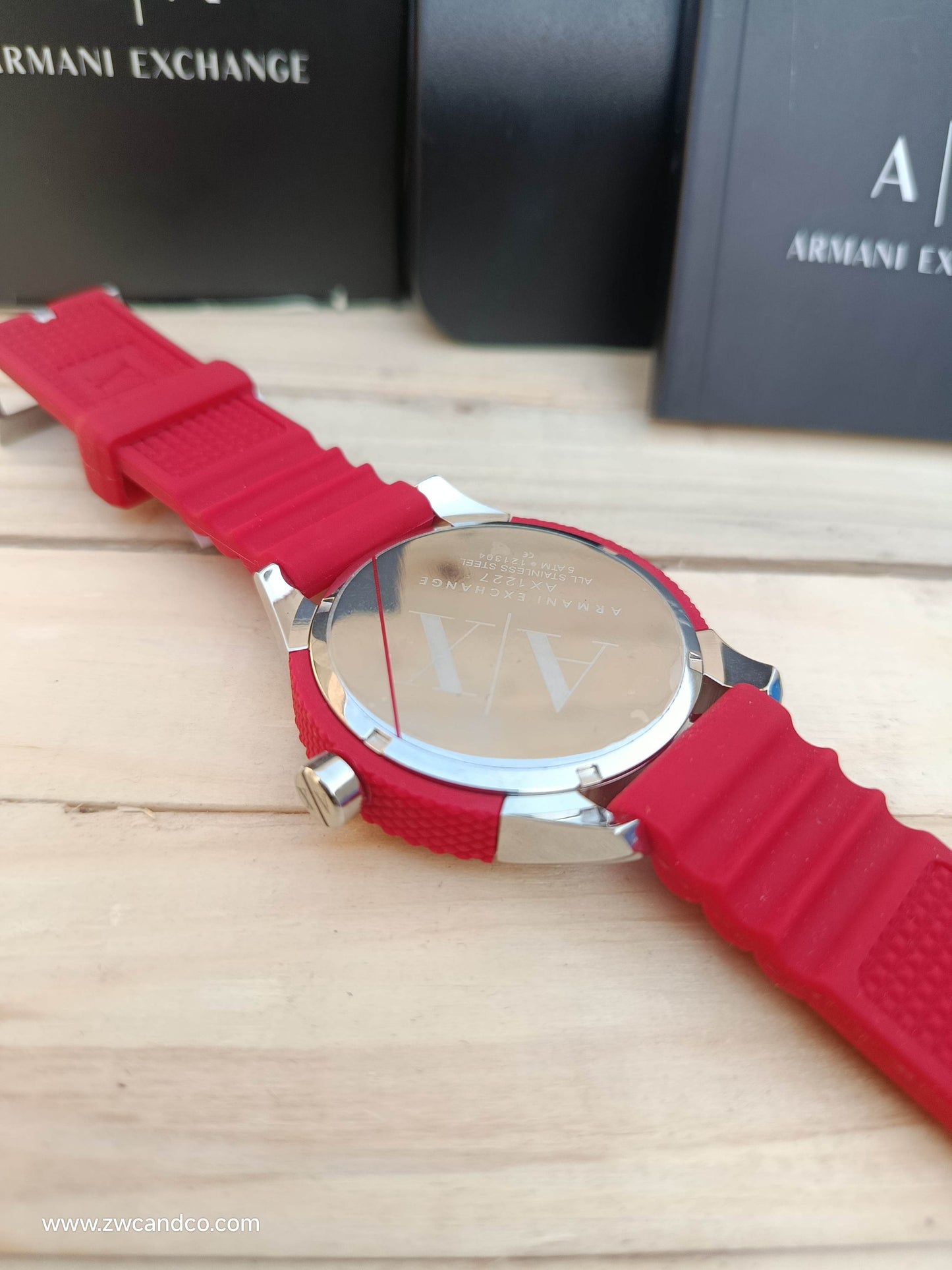Armani Exchange Men’s Silicone Strap Black Dial 47mm Watch AX1227
