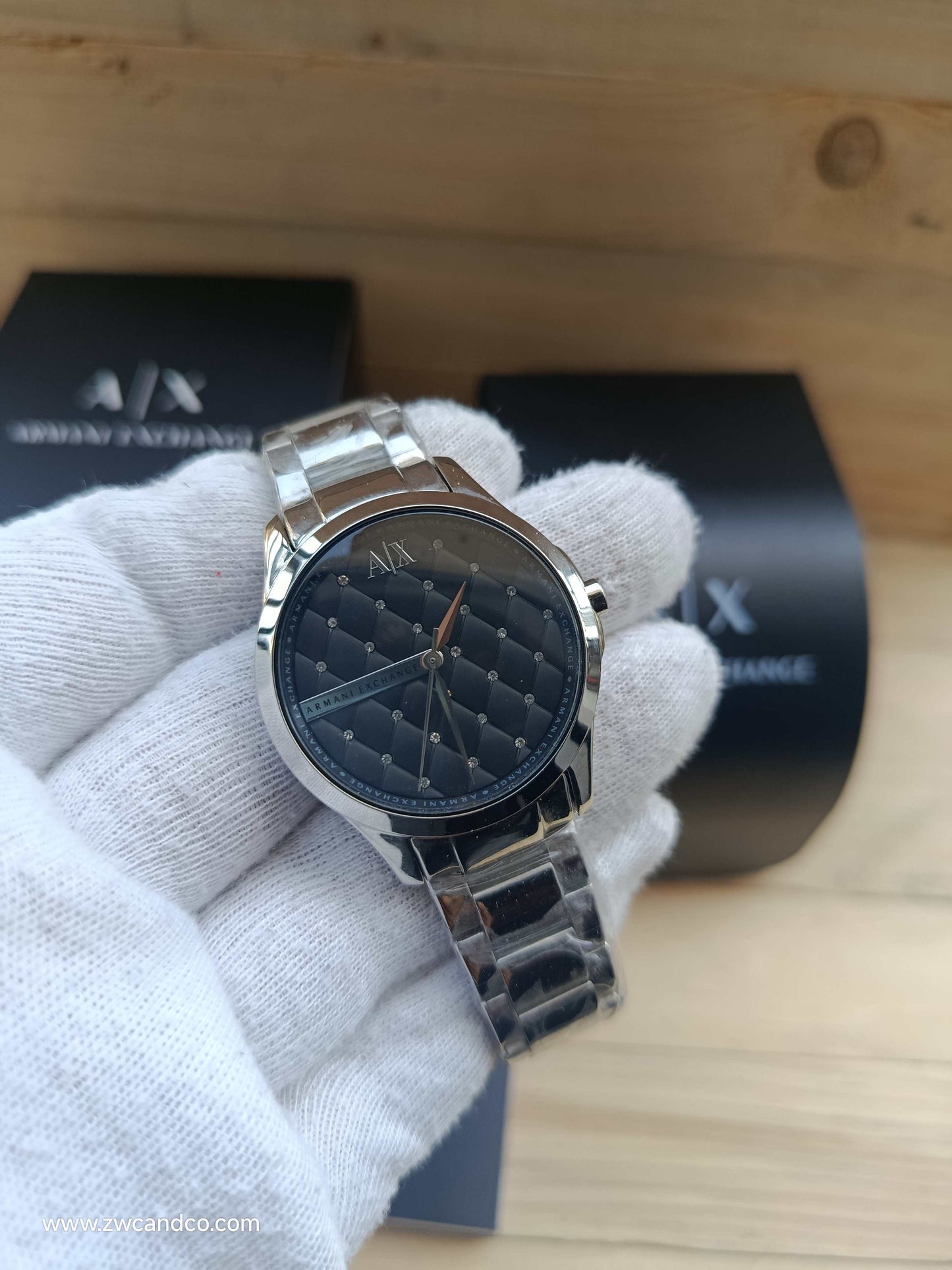 Armani Exchange Women’s Stainless Steel Black Dial 37mm Watch – AX5226