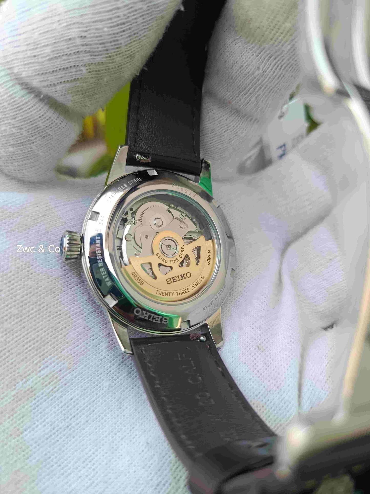 Seiko Presage Cocktail Time Automatic Watch – Green Dial | SRPD37 | Brown Leather Strap | Made in Japan