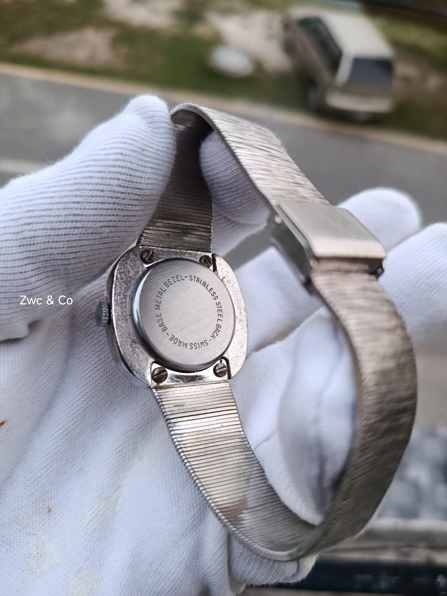 Lucerne Swiss Vintage Manual Wind Dress Watch – 1970s Silver Cushion Case & Bracelet