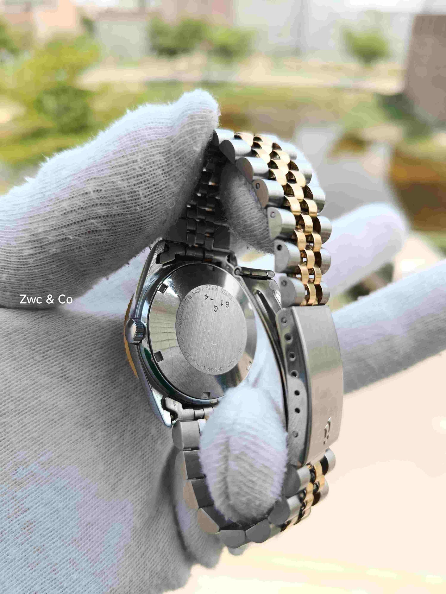 Dalil Star Automatic Two-Tone Watch | Swiss Made | Arabic Prayer Time Bezel | Date Display | Jubilee Bracelet