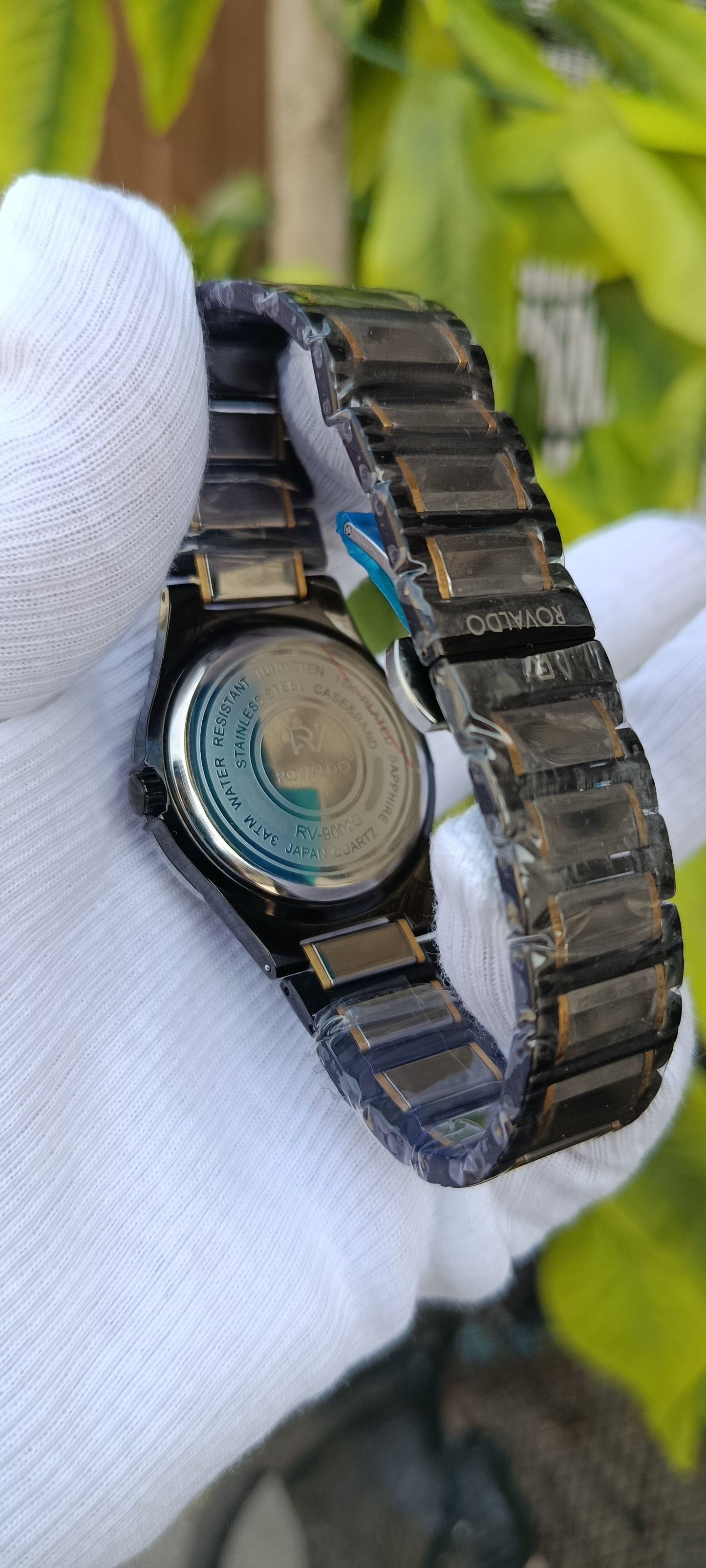 ROVALDO Two-Tone Diamond Sapphire Watch