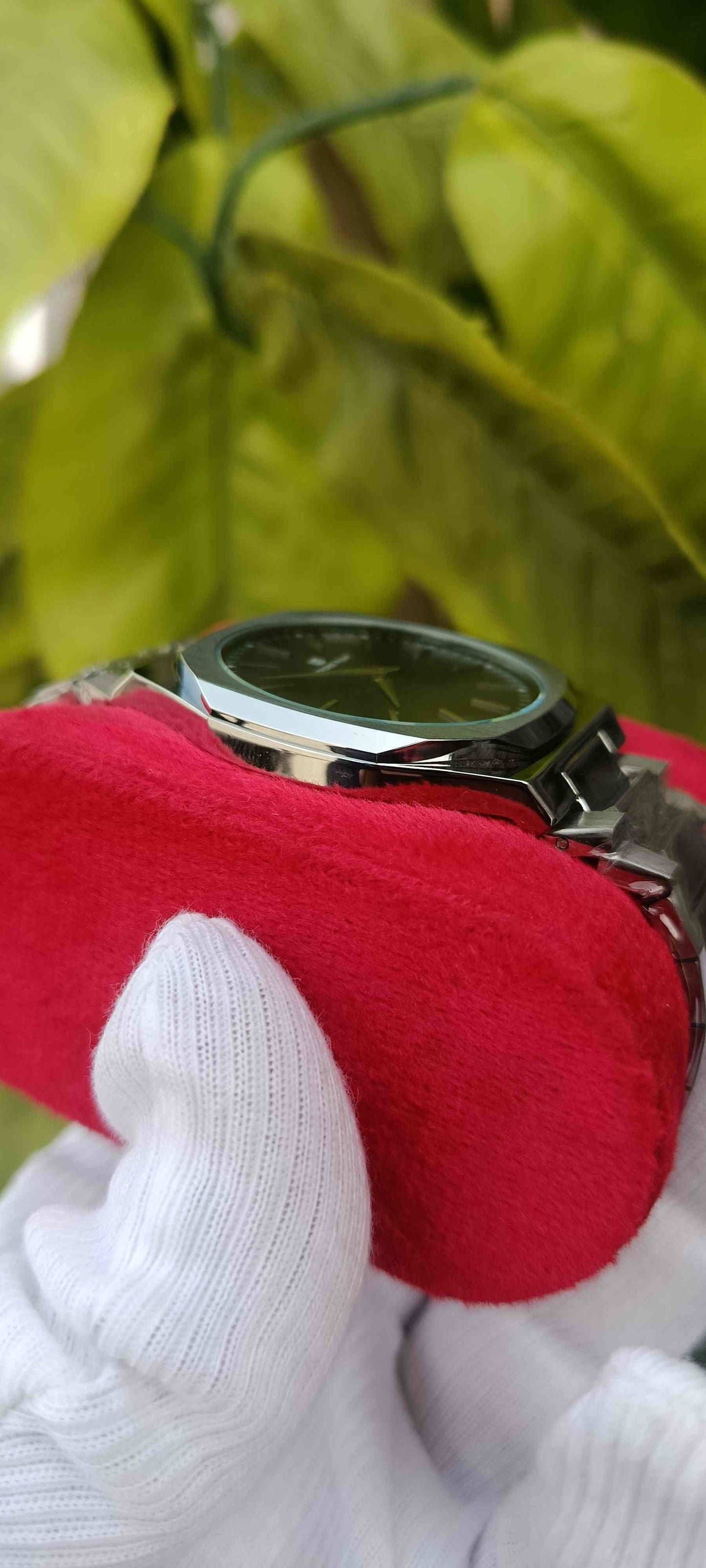 UNIVERSE POINT Navy Dial Bar Marker Watch | Metal Polish Bracelet