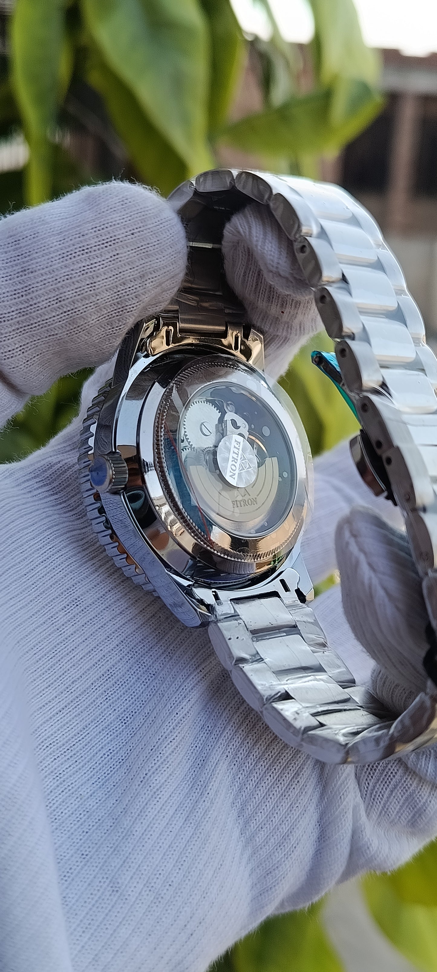 Fitron Men's Skeleton Dial Watch - Stainless Steel, matel.polished