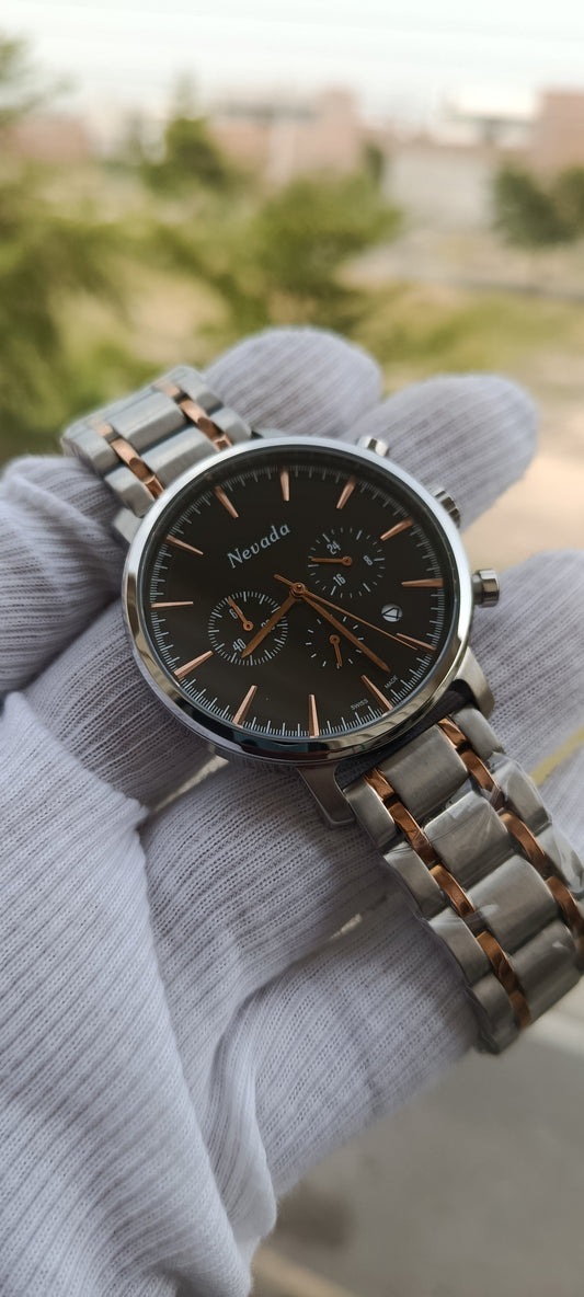 Nevada Double Tone Stainless Steel Men's Watch