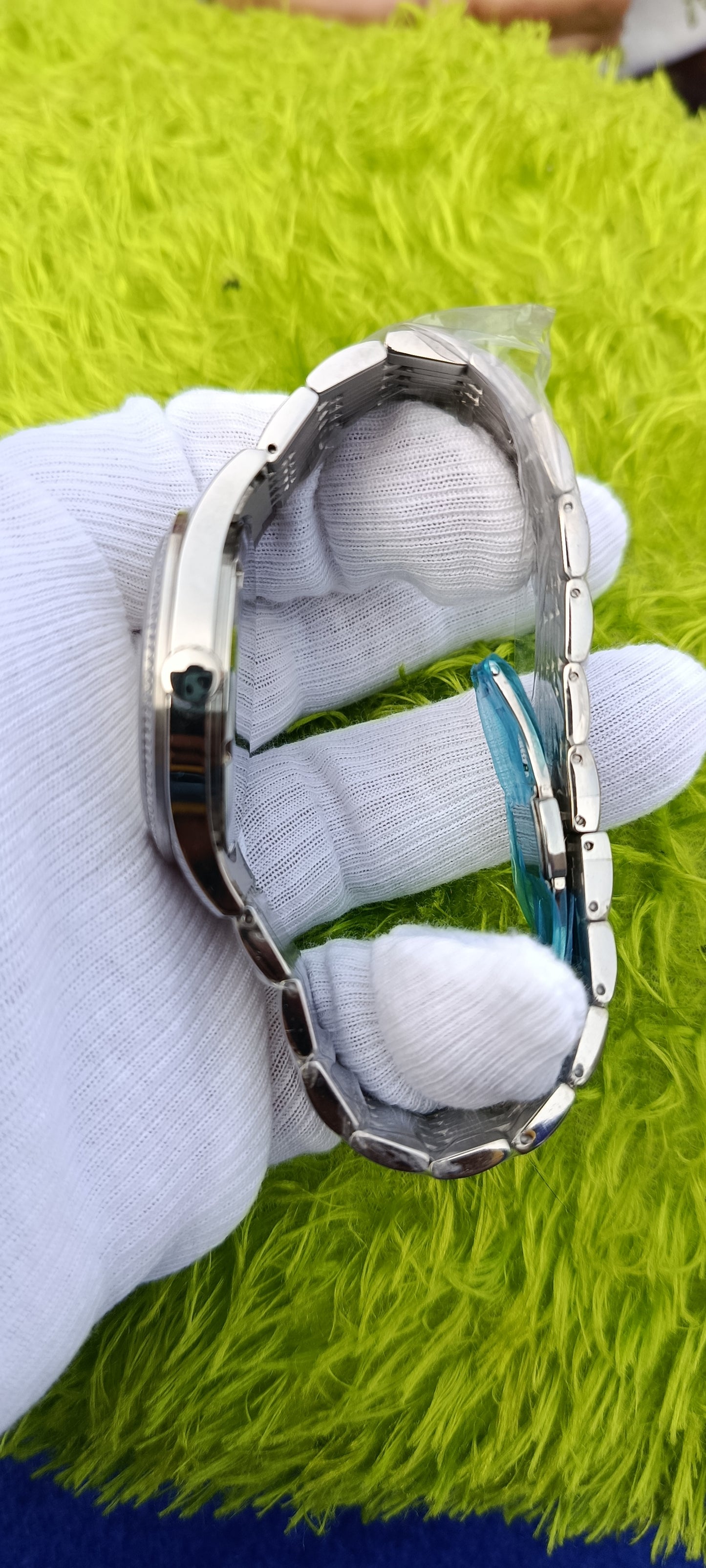 Ruinita Men's White Dial Sapphire Glass Watch