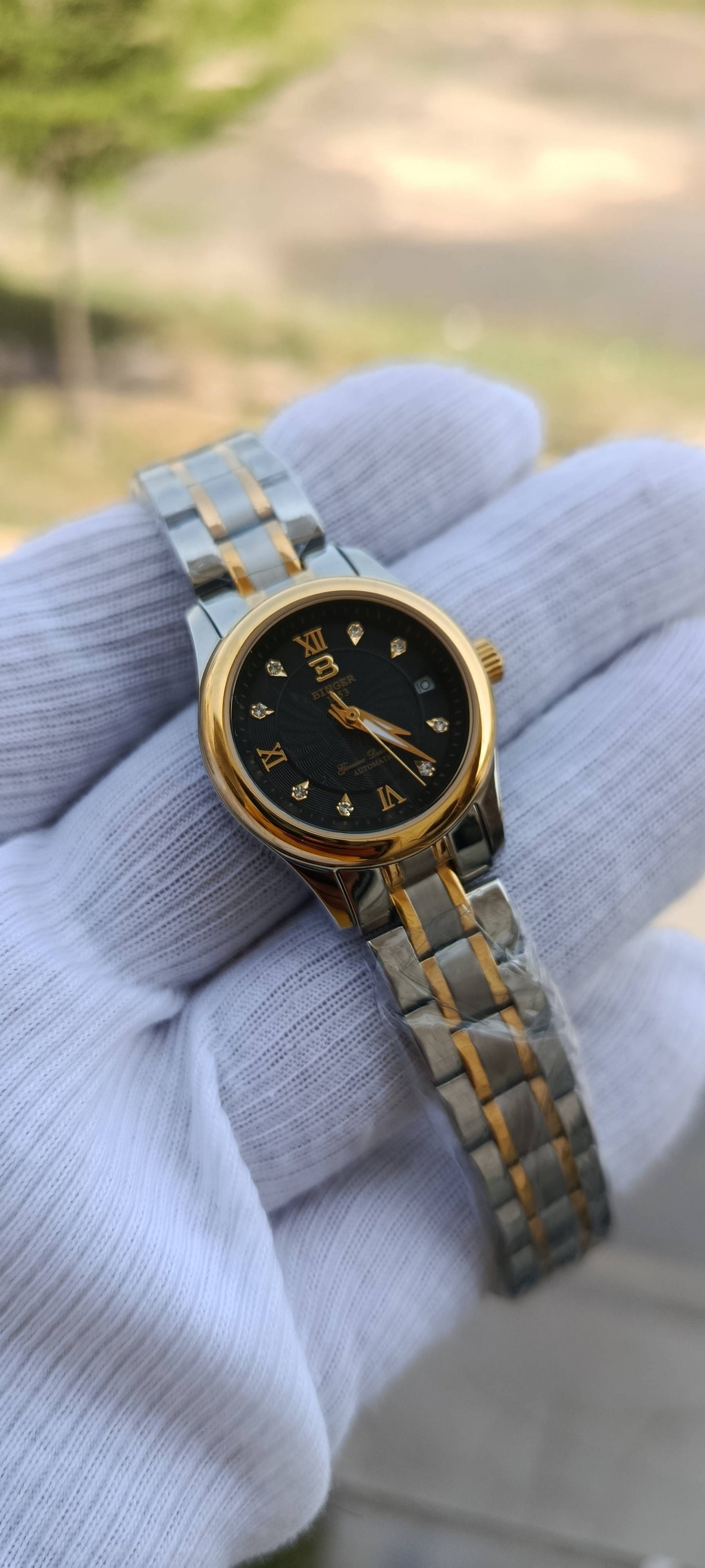Binger Women's Automatic Watch Double Tone