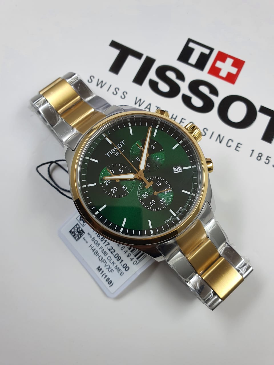 Tissot T116.617.22.091.00 Chronograph Men's Two-Tone Green Dial Swiss Watch