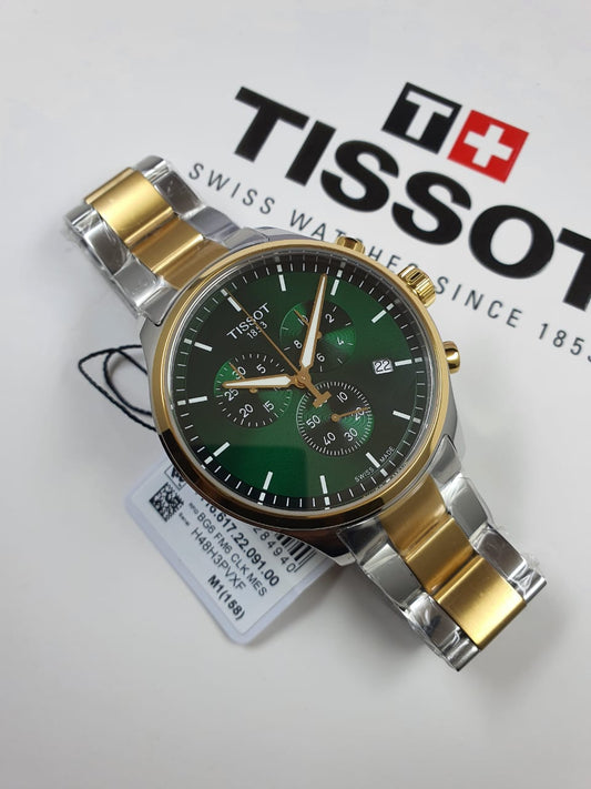 Tissot T116.617.22.091.00 Chronograph Men's Two-Tone Green Dial Swiss Watch