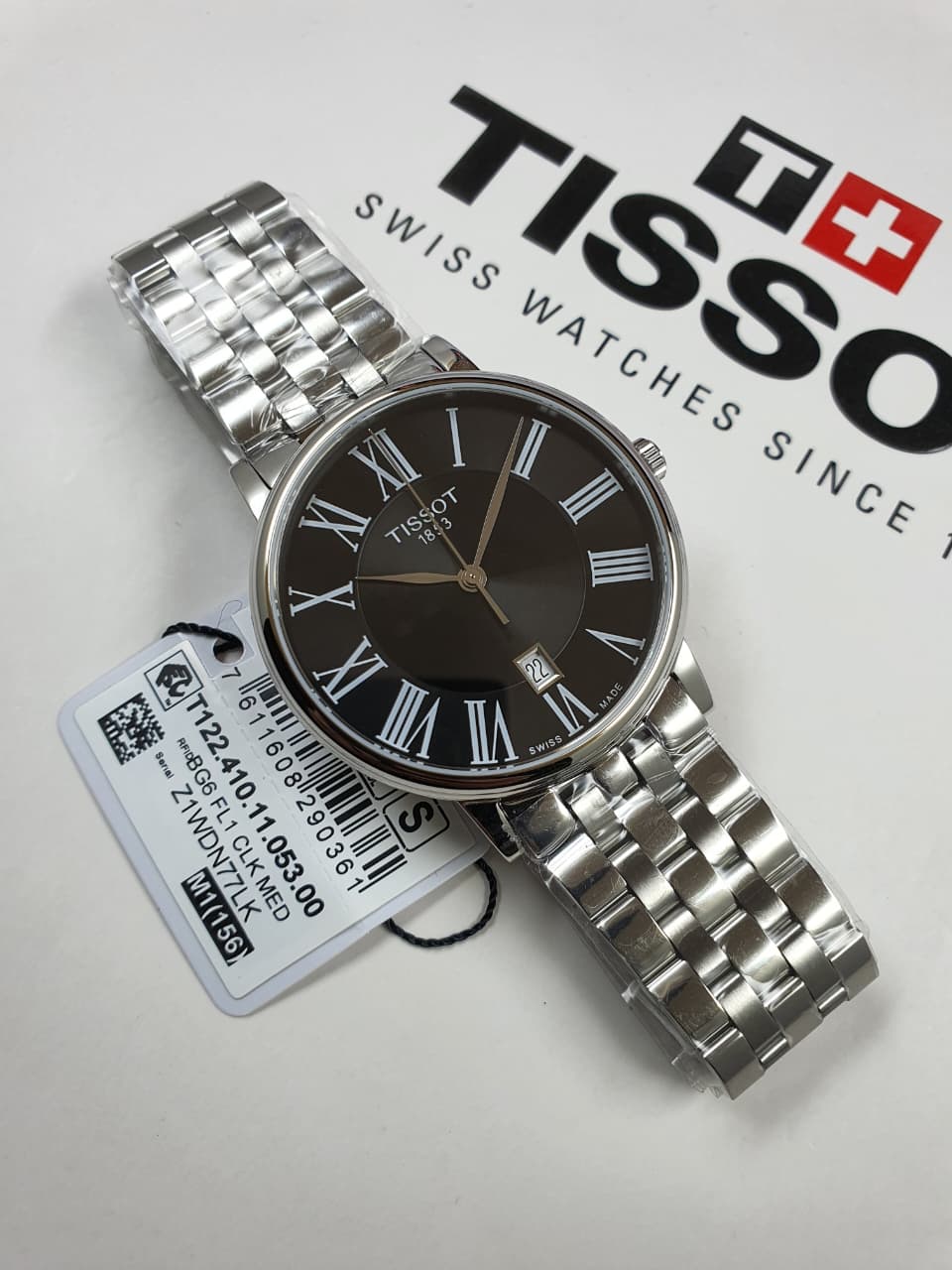 Tissot T122.410.11.053.00 Carson Premium Men's Stainless Steel Black Dial Swiss Watch
