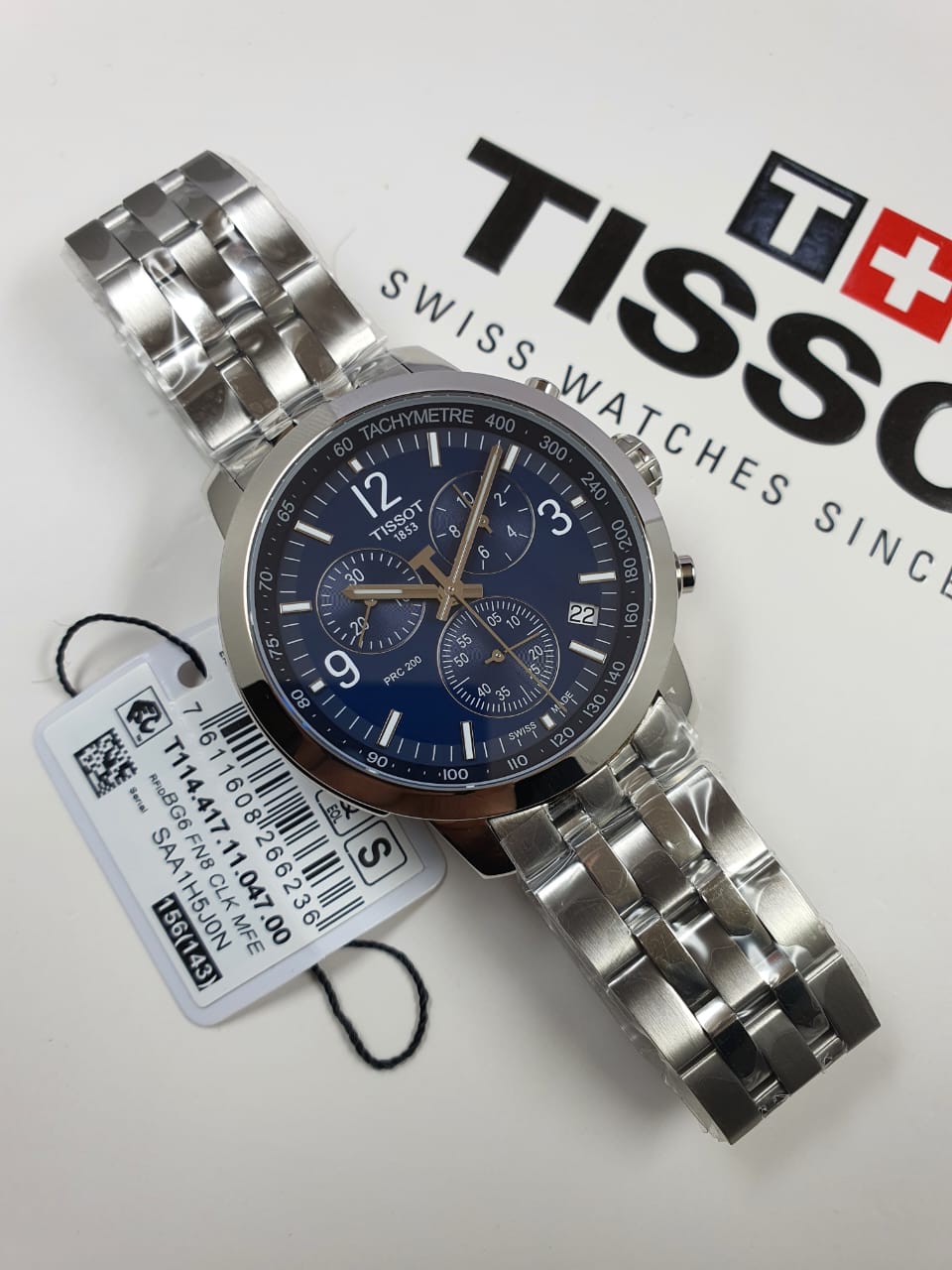 Tissot T114.417.11.047.00 PRC 200 Men's Chronograph Blue Dial Swiss Watch