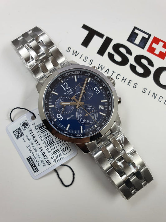 Tissot T114.417.11.047.00 PRC 200 Men's Chronograph Blue Dial Swiss Watch