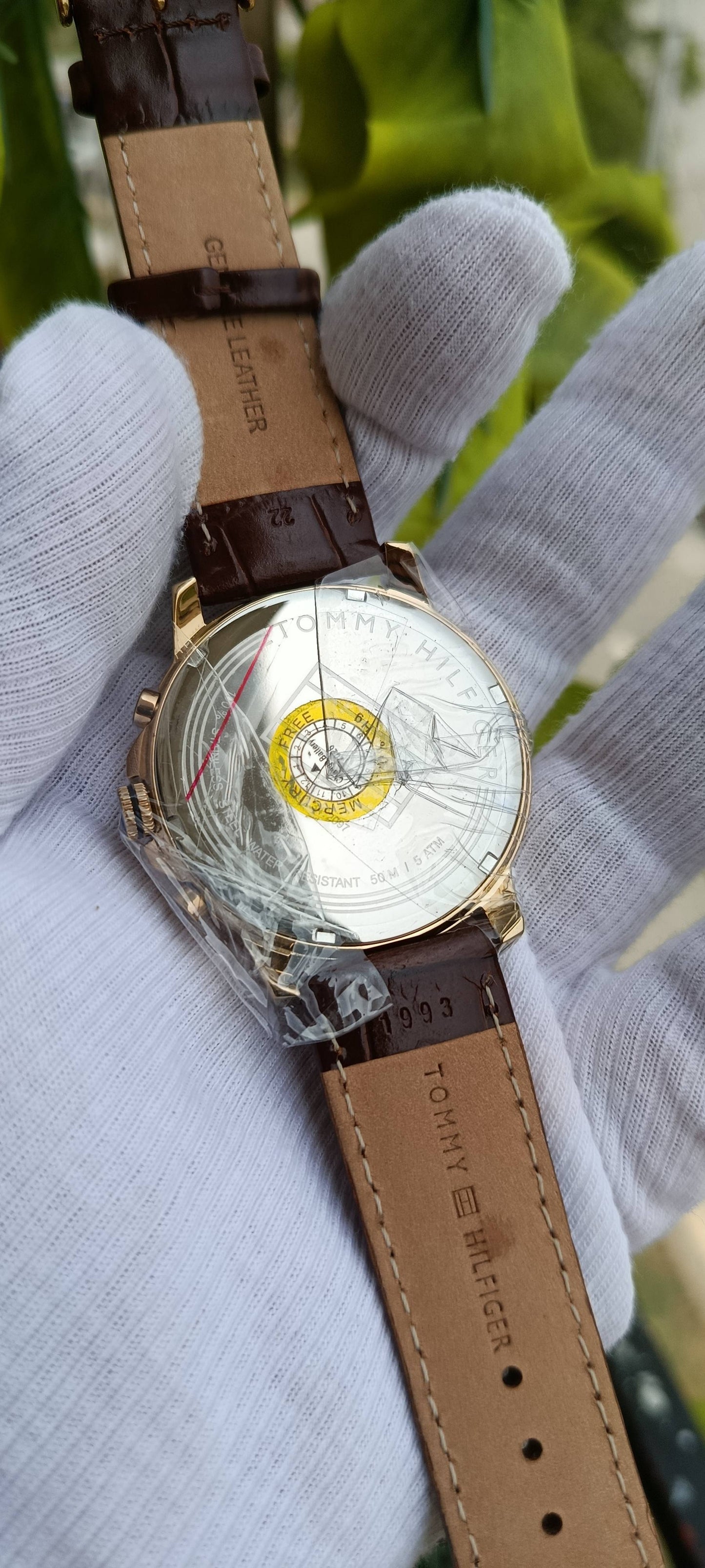 Tommy Hilfiger Harrison Men's Multifunction Watch – Silver Skeleton Dial, Gold-Tone Case, Brown Leather Strap | Ref. 1790874