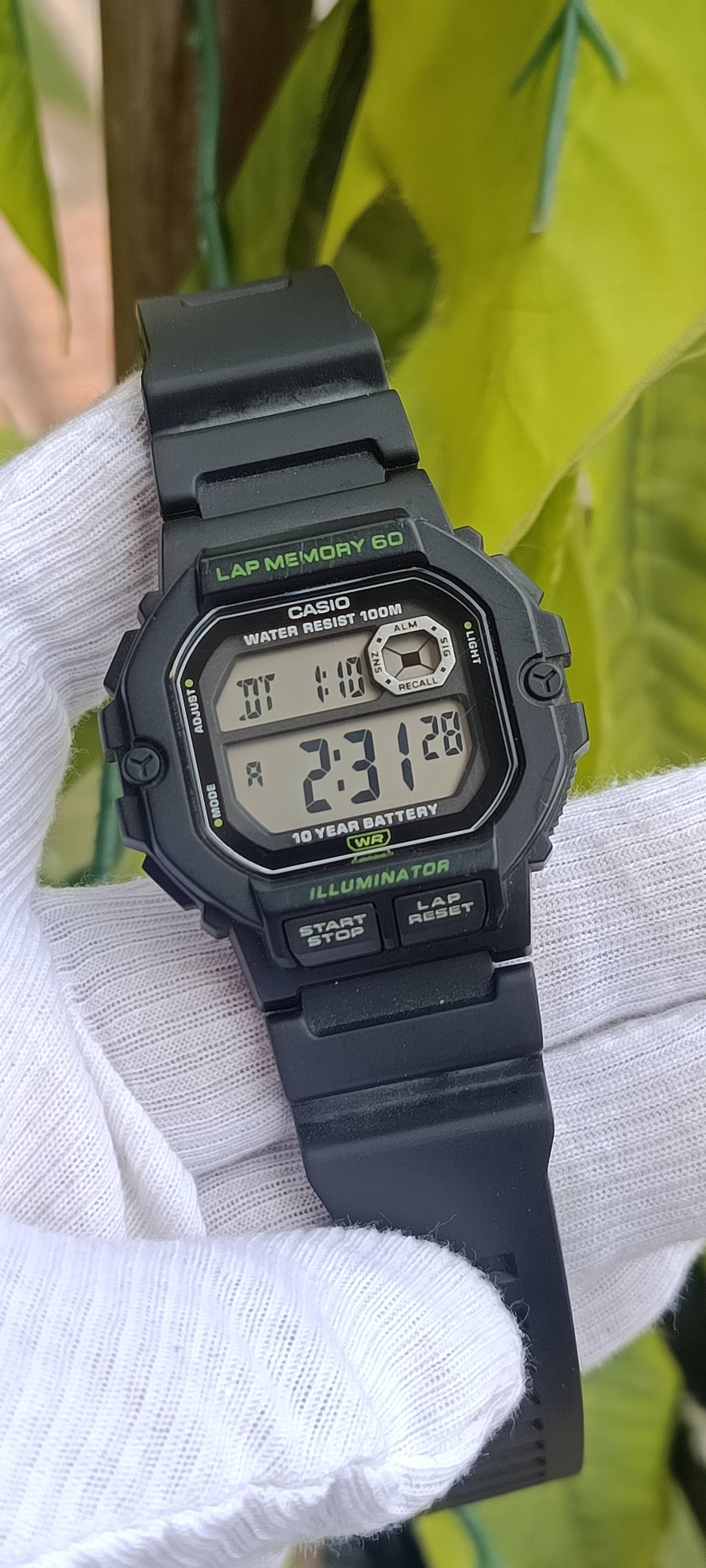 Casio Men's Digital Sports Watch – Lap Memory 60, 100M Water Resistant, Illuminator, 10-Year Battery
