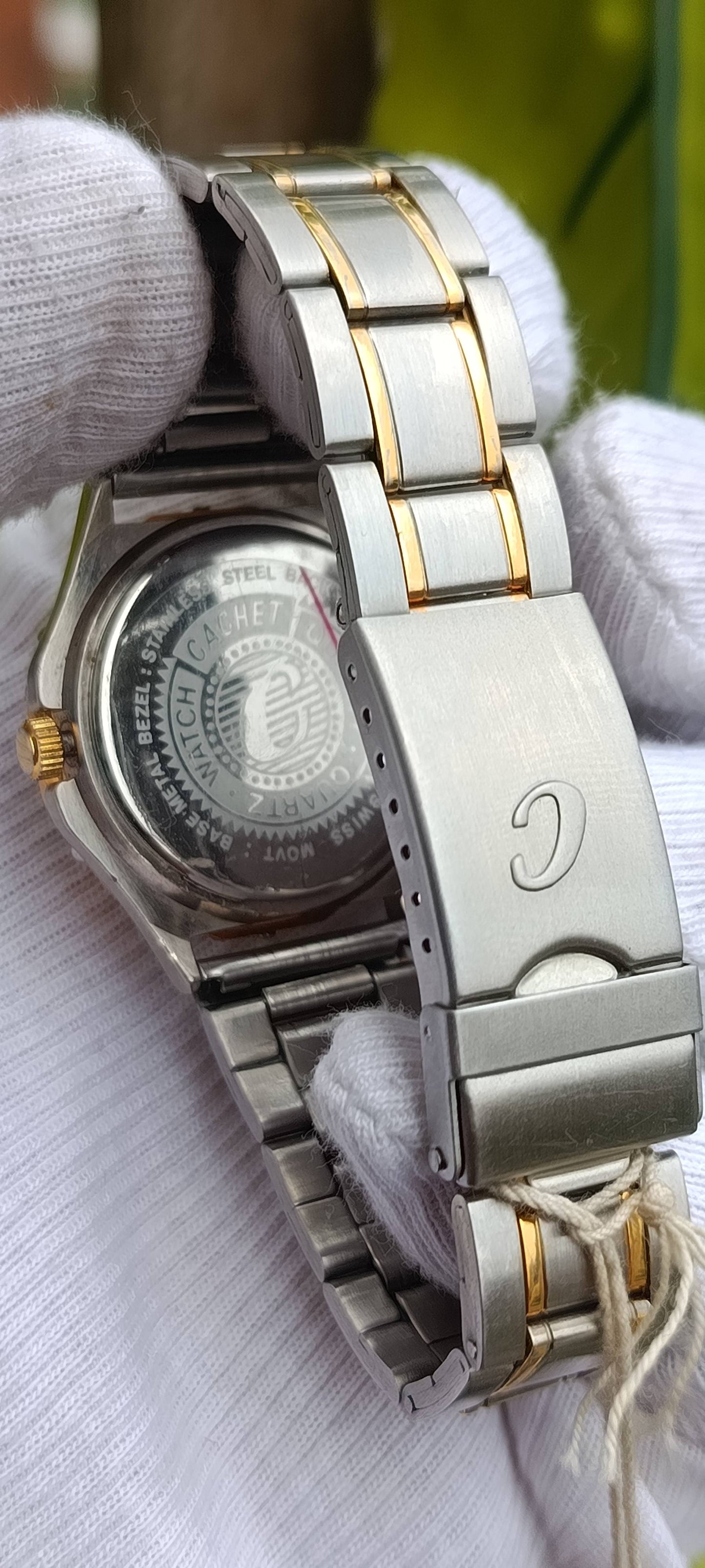 Vintage Seiko Cadet Moonphase Quartz Watch – Two-Tone Gold