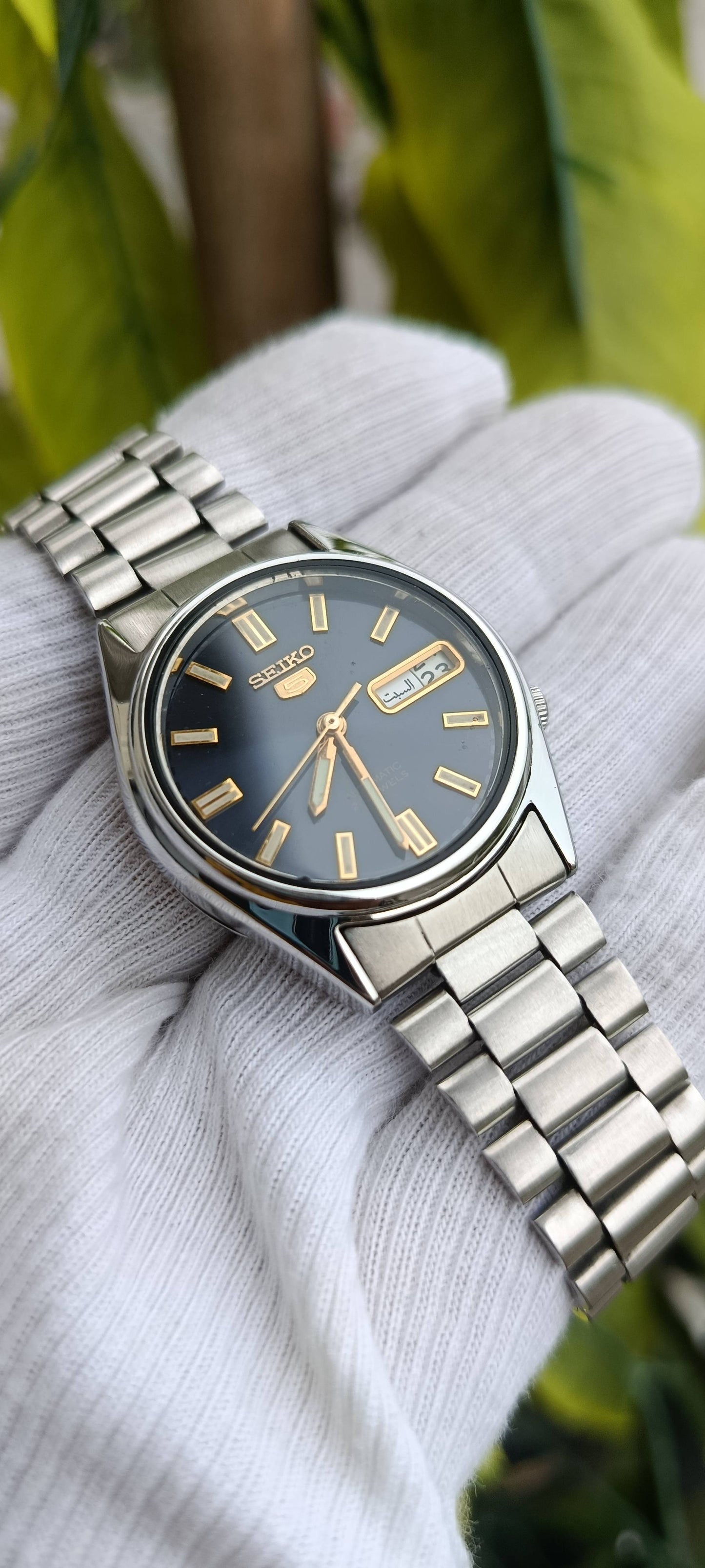 Seiko 5 Automatic Watch – Black/Navy Dial