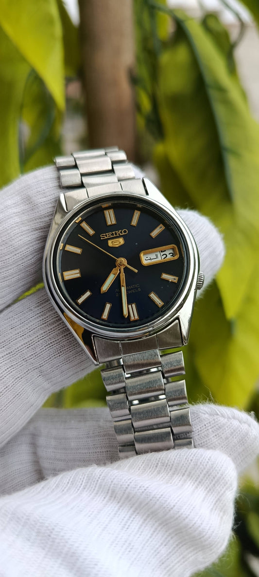 Seiko 5 Automatic Watch – Black/Navy Dial