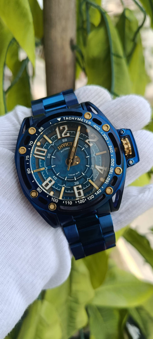Invicta S1 Rally Automatic Men's Watch 53mm – Blue Dial & Blue Stainless Steel Bracelet (Model 39152)