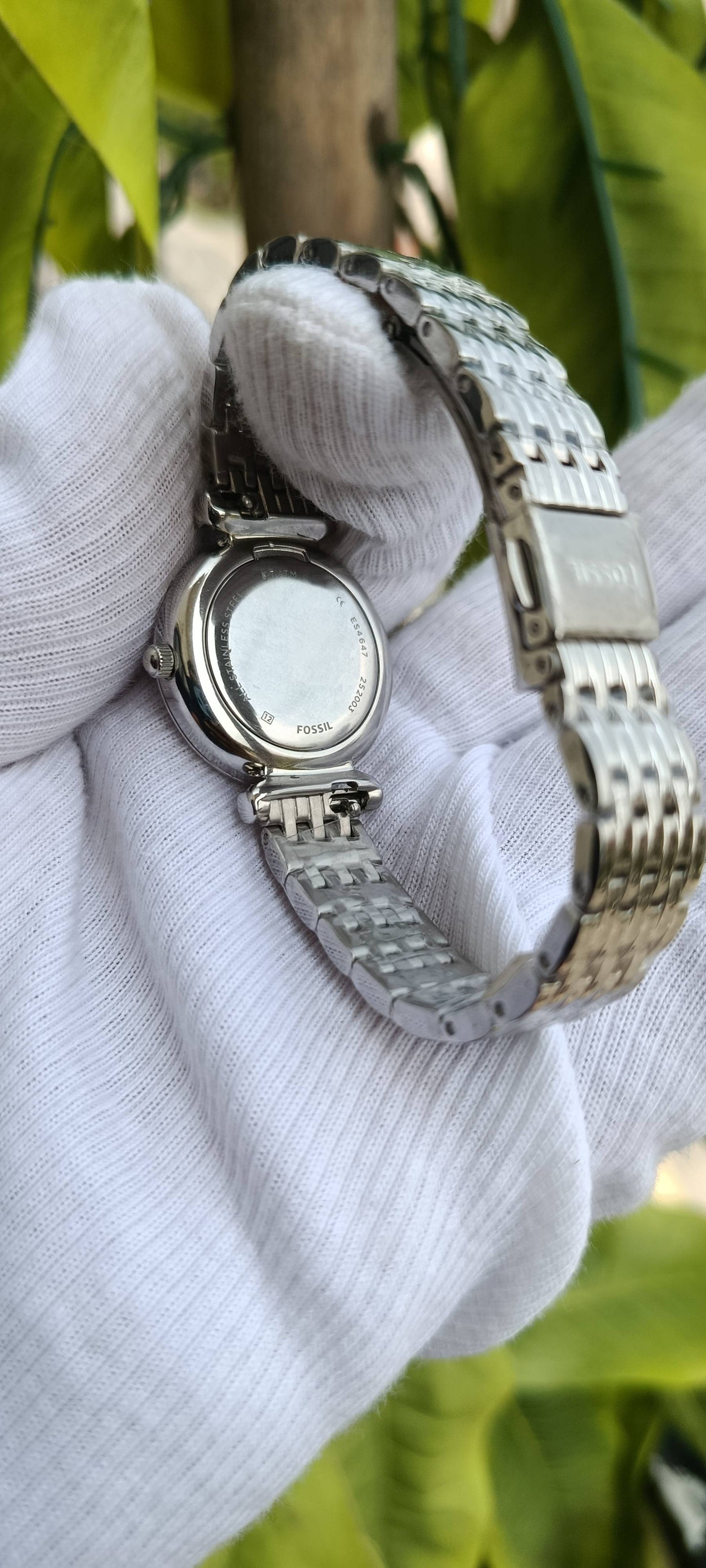 Fossil Women's Jacqueline Mini 28mm Watch – Two-Tone Stainless Steel (Model ES4735)