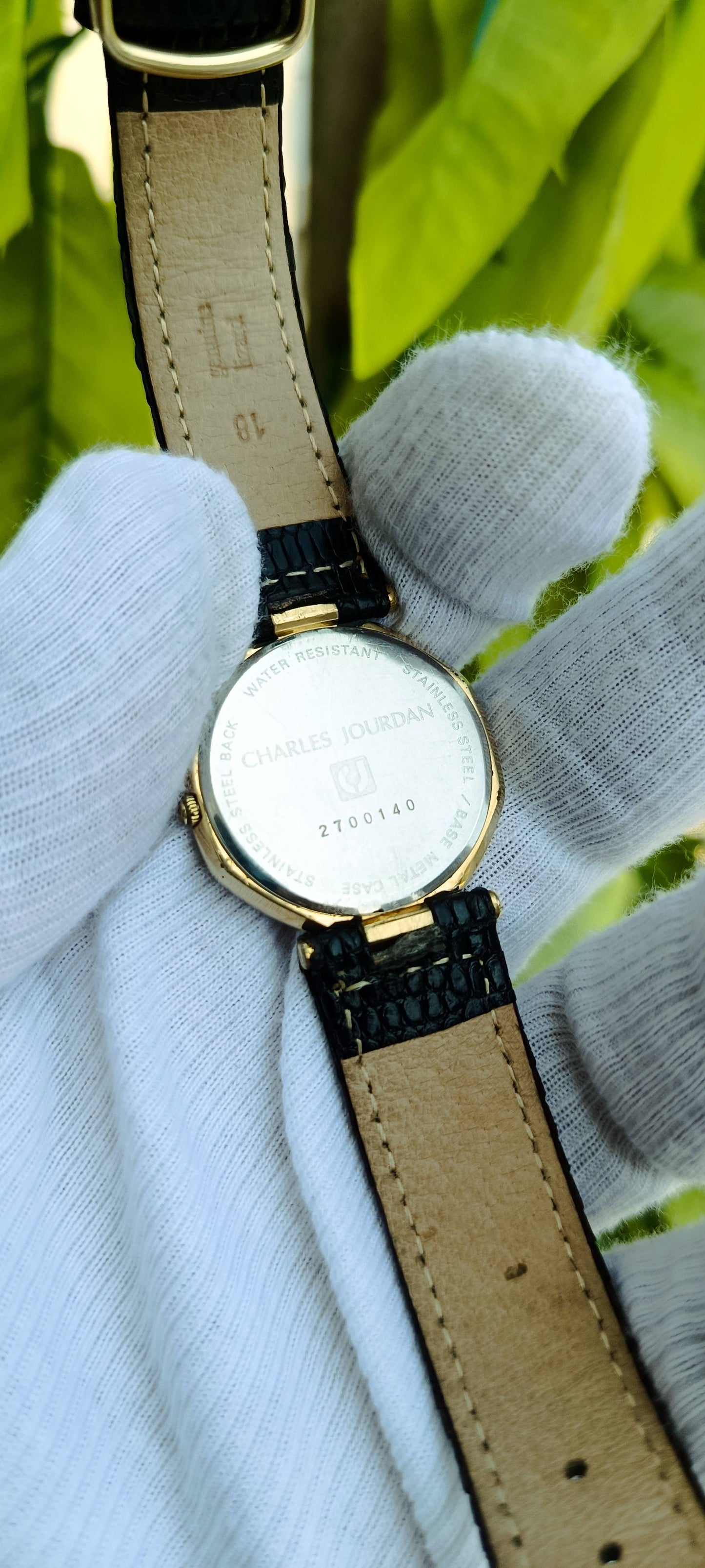 Vintage Charles Jourdan Swiss Made Watch | Two-Tone Octagonal Case | Gold-Tone & Silver | Leather Strap