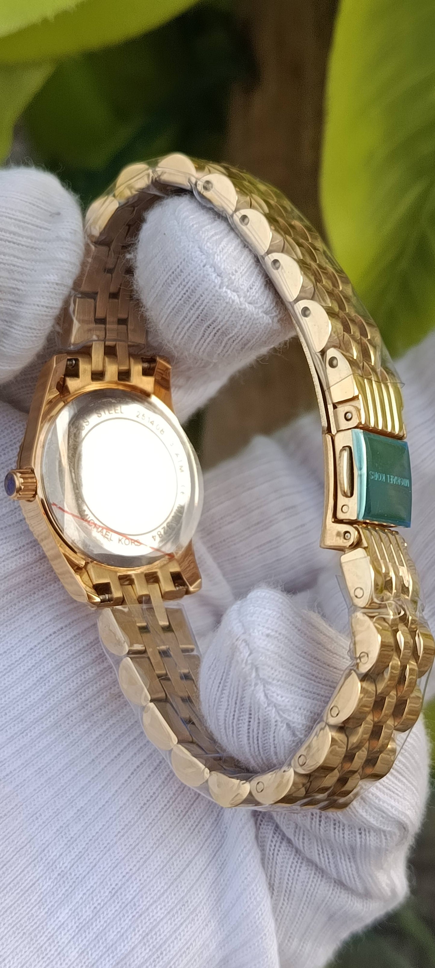 Michael Kors Lexington Gold-Tone Stainless Steel Watch – Gold Dial, Women's