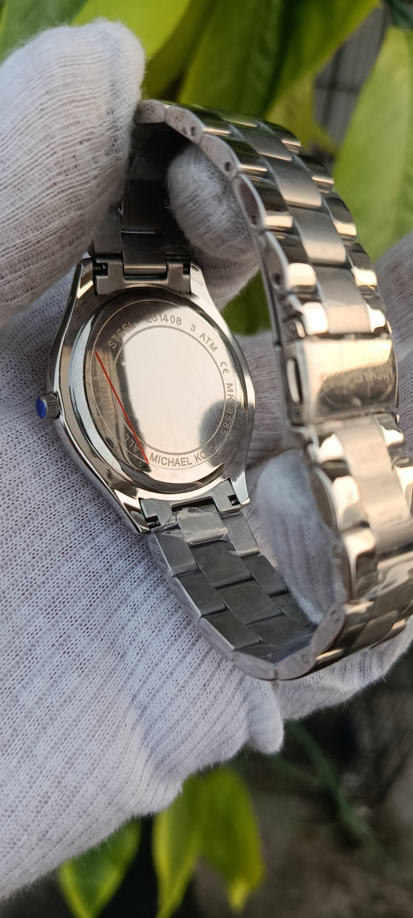 Michael Kors Slim Runway Watch – Black Dial, Stainless Steel, Unisex