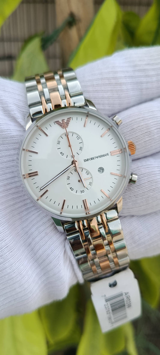 Emporio Armani AR-0399 Men's Two-Tone Chronograph Watch