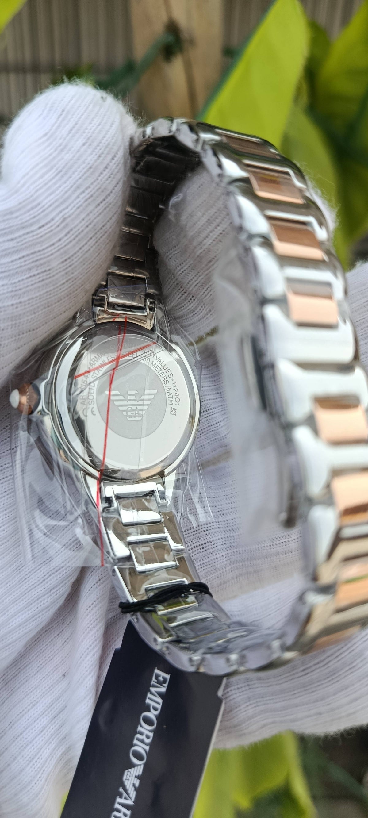 Emporio Armani AR7401 Women's Two-Tone Crystal Pave Watch