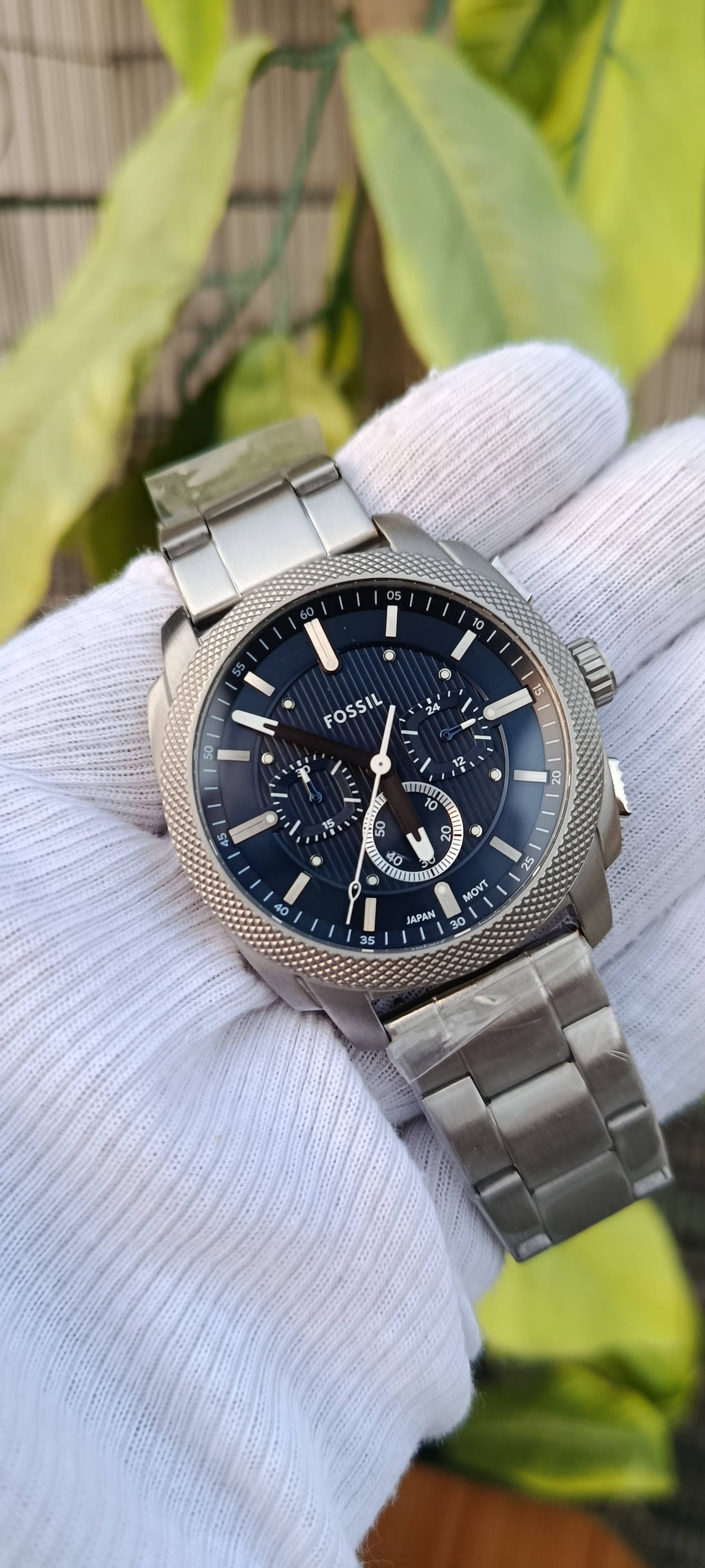 Fossil Chronograph Stainless Steel Blue Dial Men's Watch | FS5609