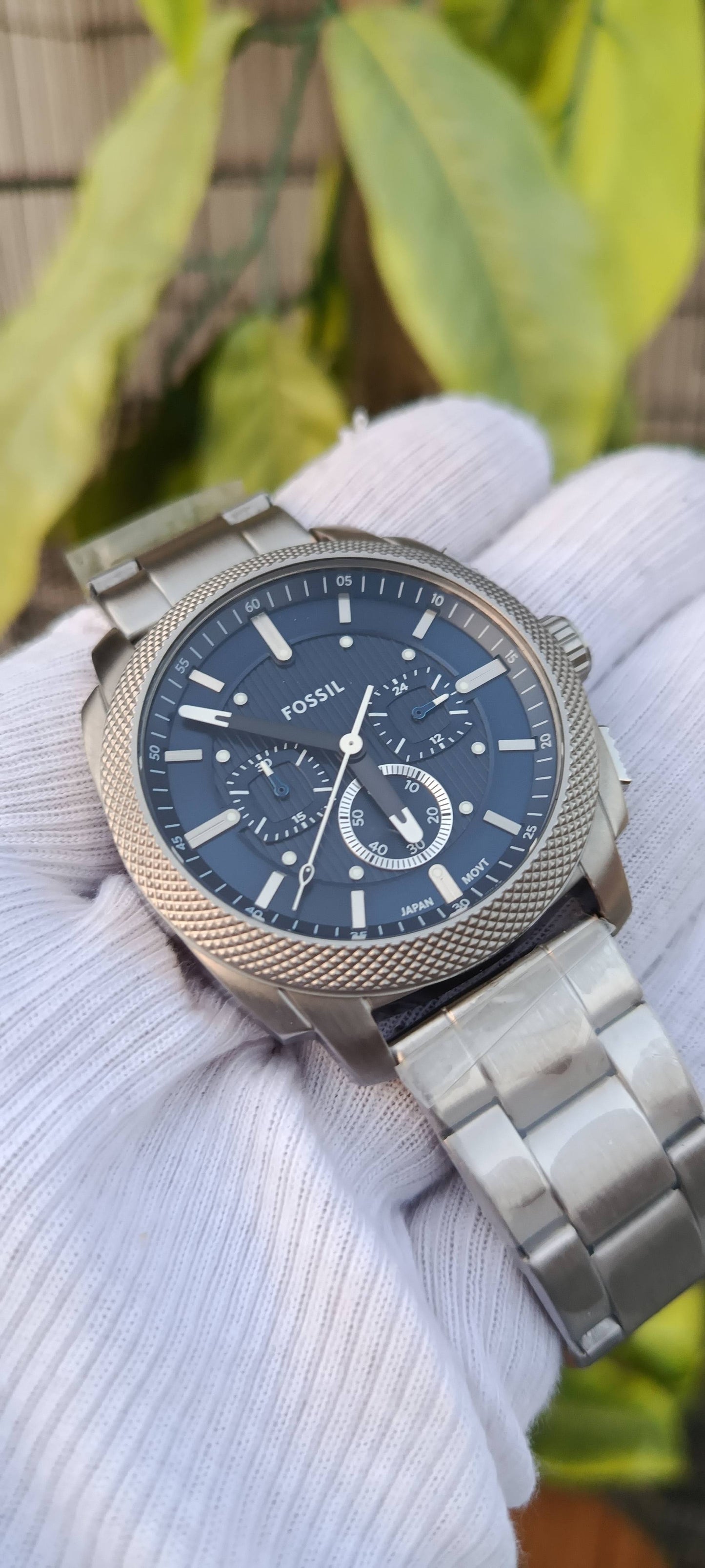 Fossil Chronograph Stainless Steel Blue Dial Men's Watch | FS5609