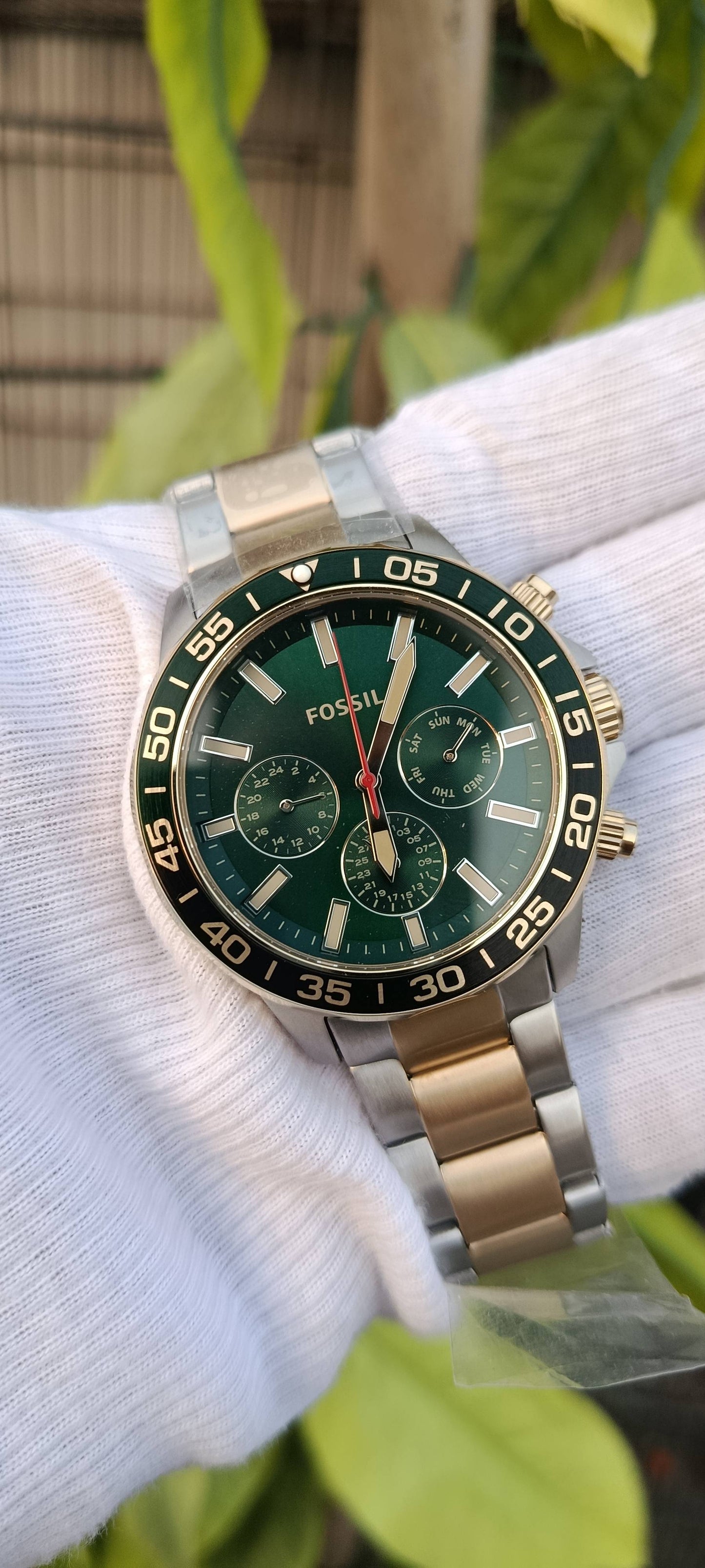 Fossil Bannon BQ2738 Men's Green Dial Multifunction Watch