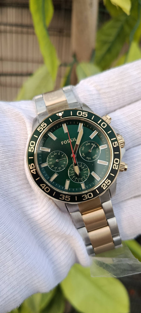 Fossil Bannon BQ2738 Men's Green Dial Multifunction Watch