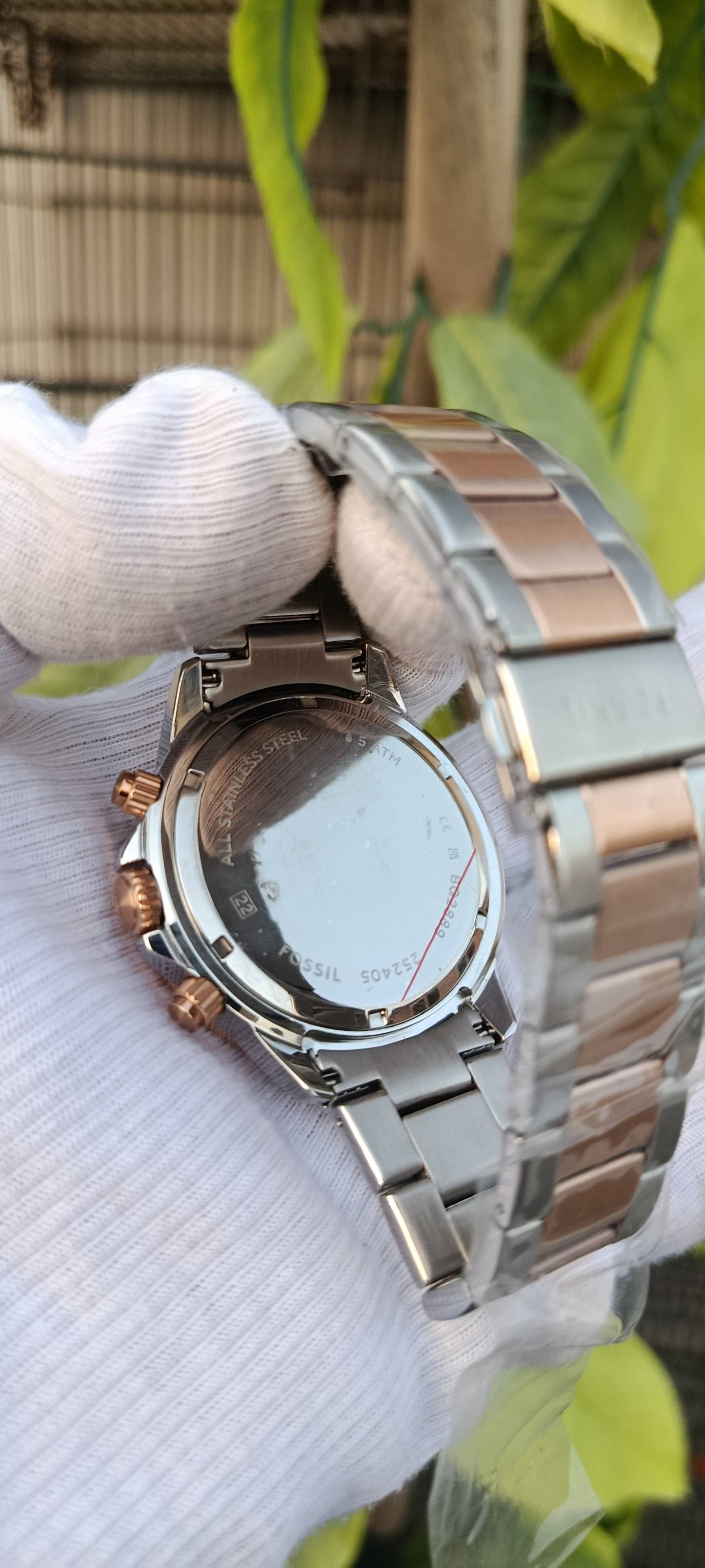 Fossil Bannon BQ2280 Men's Brown Dial Multifunction Watch – Two-Tone Rose Gold