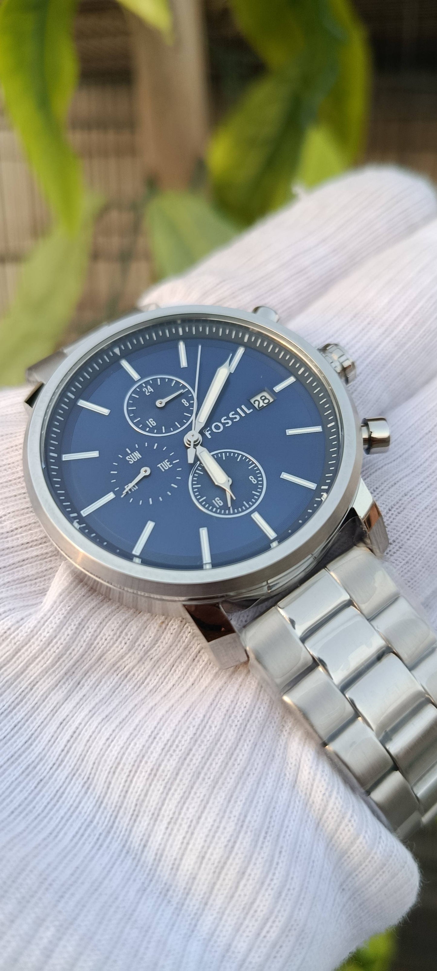 Fossil Townsman Multifunction Blue Dial Stainless Steel Men's Watch BQ7846