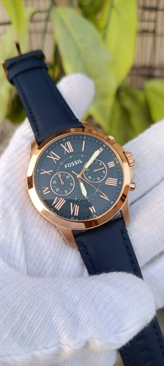 Fossil Grant FS4835 Men's Rose Gold Chronograph Watch
